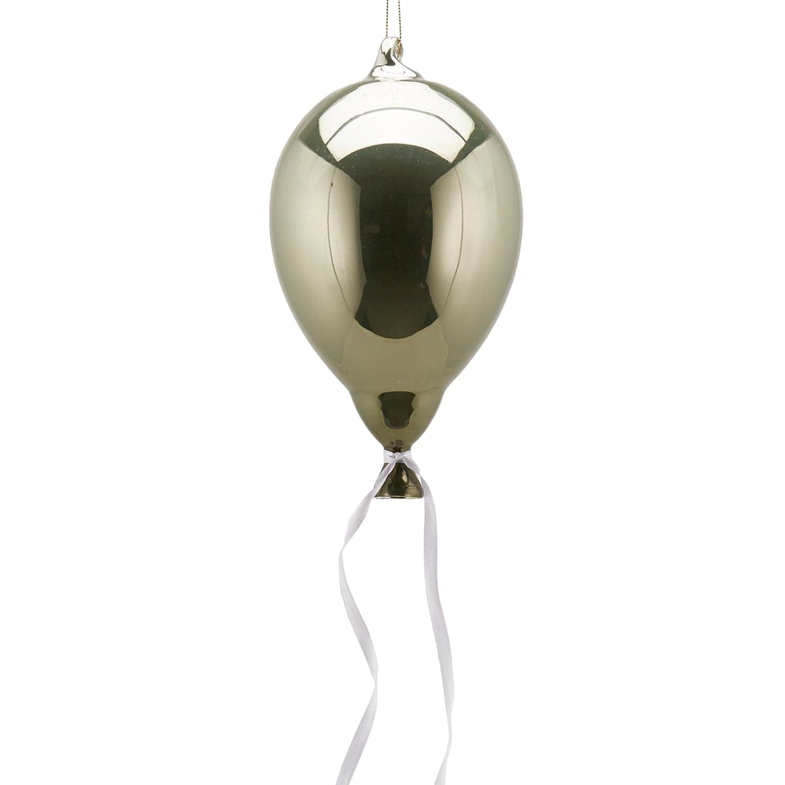 Palloncino per albero di natale in vetro color Verde Chiaro pendagli decorati e lucidi - 3