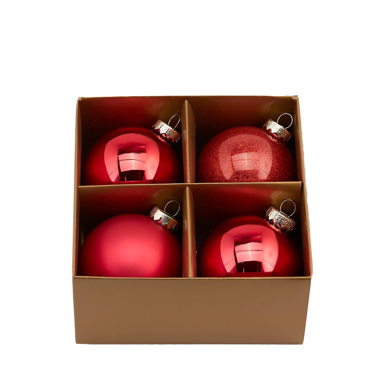 Palline per albero di natale in vetro color Rosso pendagli misti decorati - 2