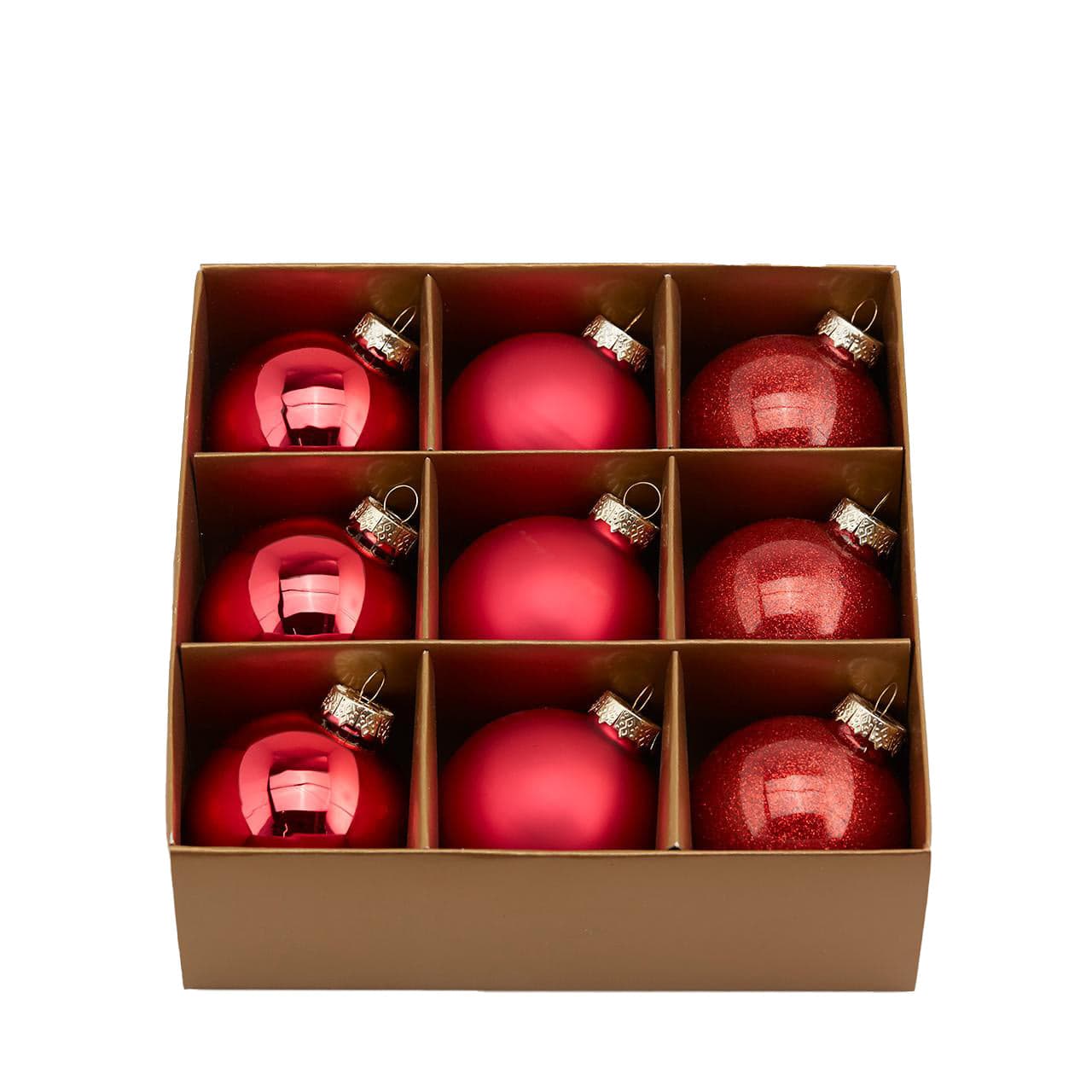 Palline per albero di natale in vetro color Rosso pendagli misti decorati - 3
