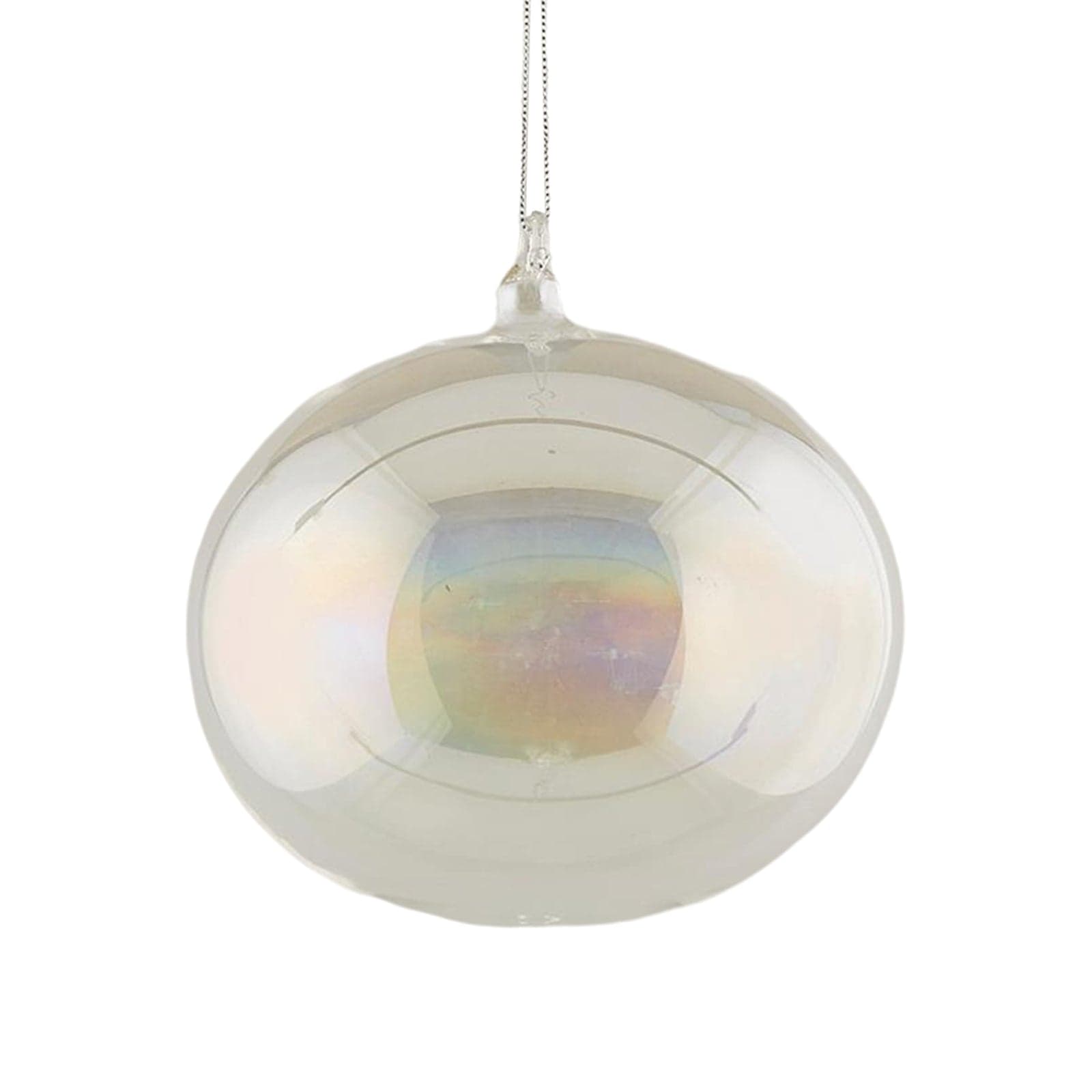 Pallina per albero di natale in vetro Bolla Iridescente pendaglio decorativo - 2