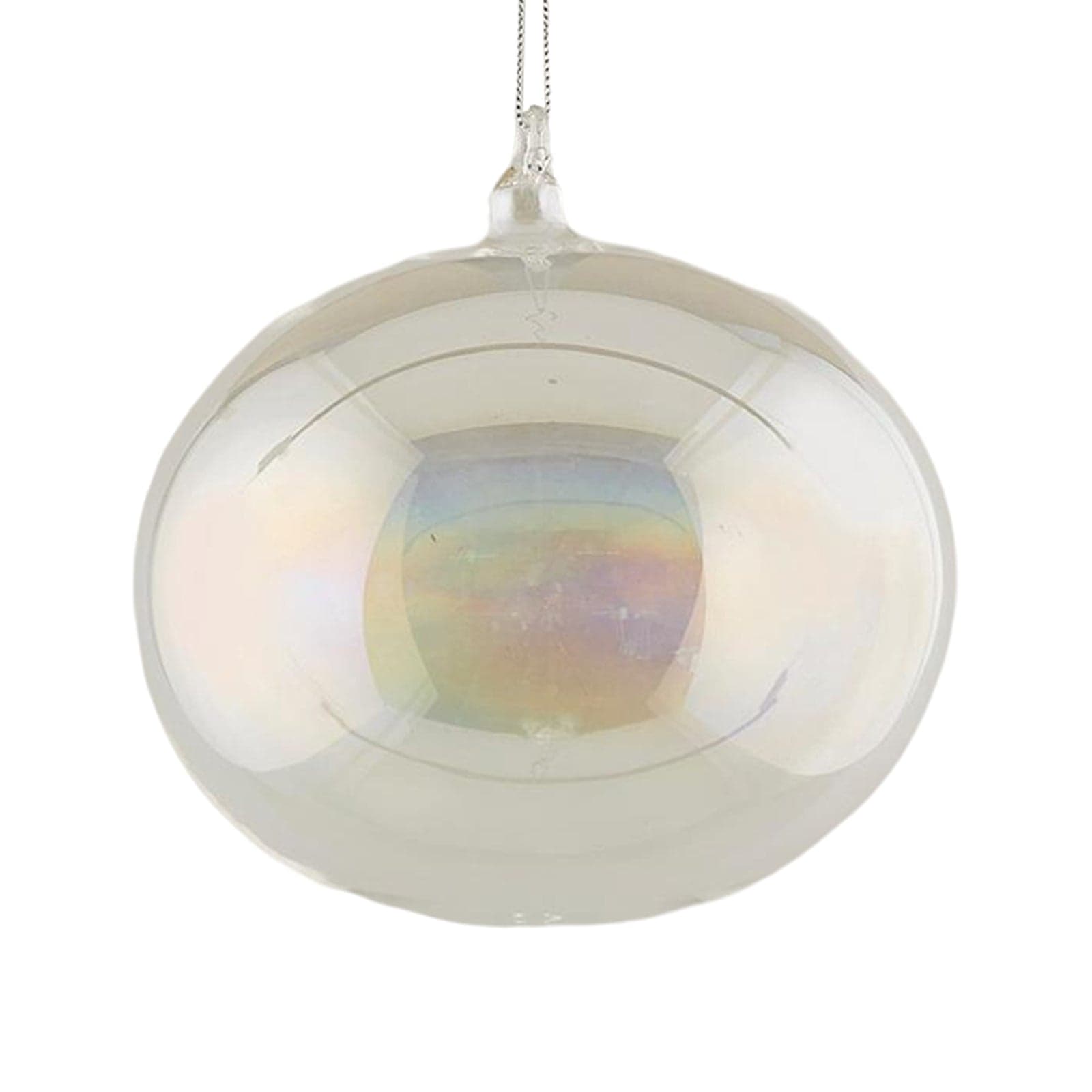 Pallina per albero di natale in vetro Bolla Iridescente pendaglio decorativo - 3