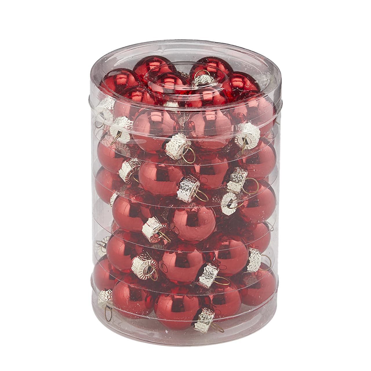 Palline per albero di natale in vetro color Rosso da Ø 2 cm set da 50 pezzi - 2