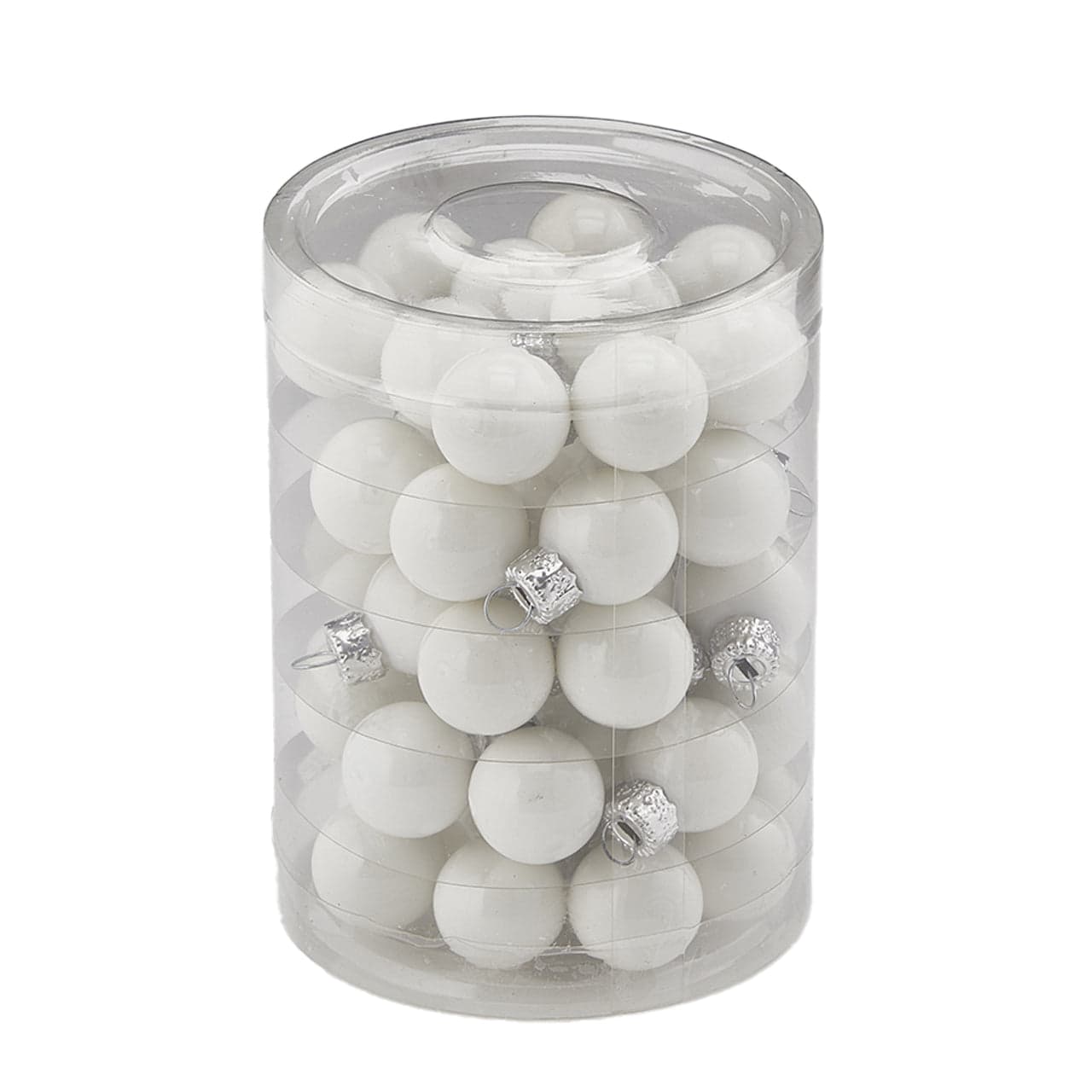 Palline per albero di natale in vetro color Bianco da Ø 2 cm set da 50 pezzi - 2