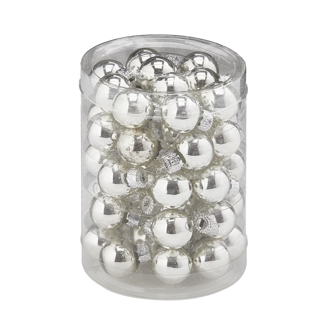 Palline per albero di natale in vetro color Argento da Ø 2 cm set da 50 pezzi - 2