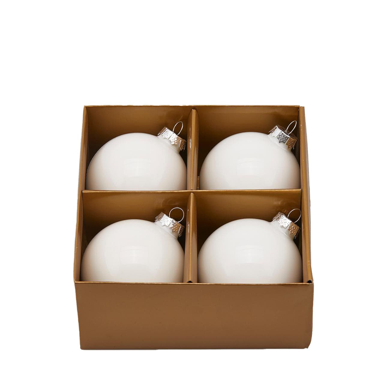 Palline per albero di natale in vetro color Bianco pendaglio decorativo - 2