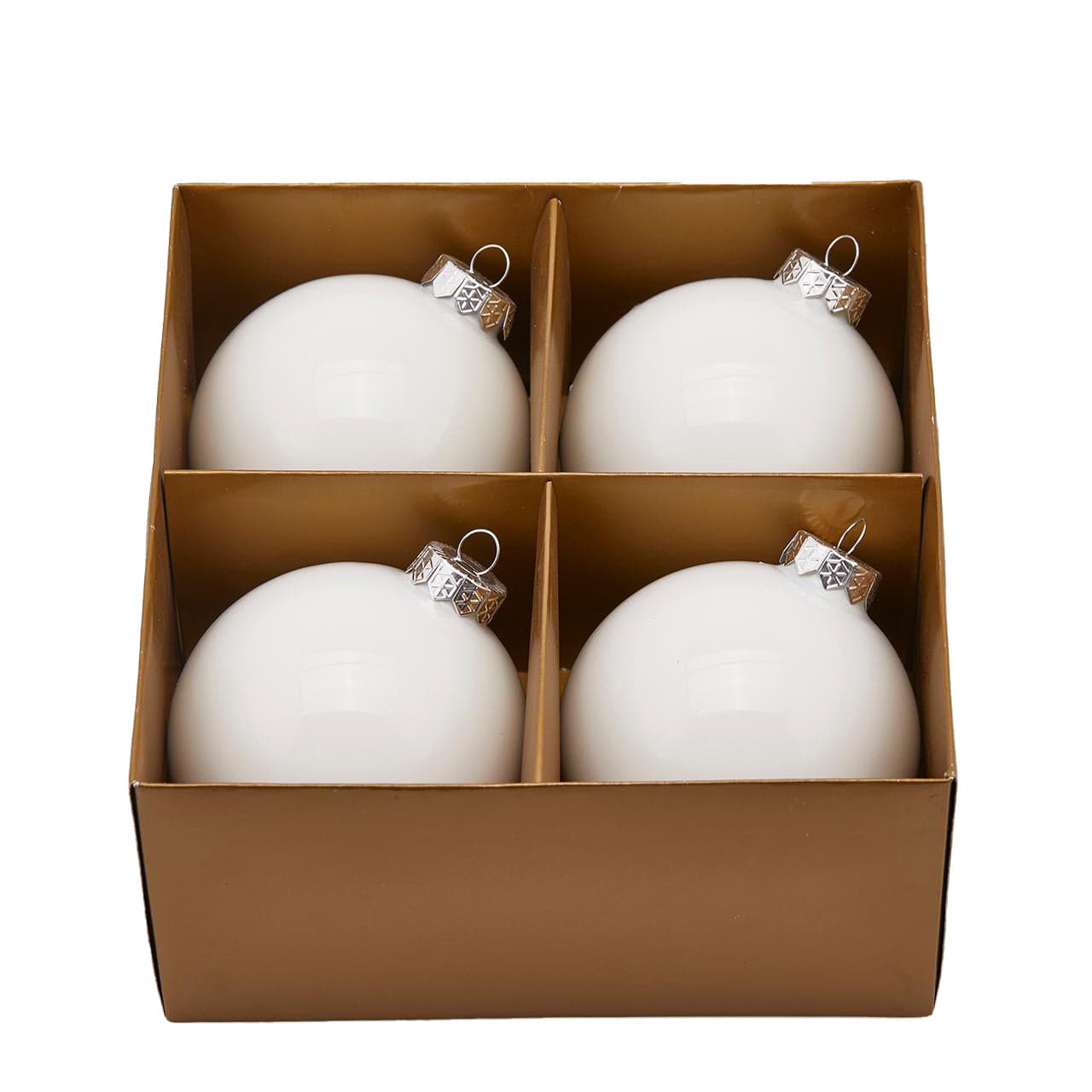 Palline per albero di natale in vetro color Bianco pendaglio decorativo - 3