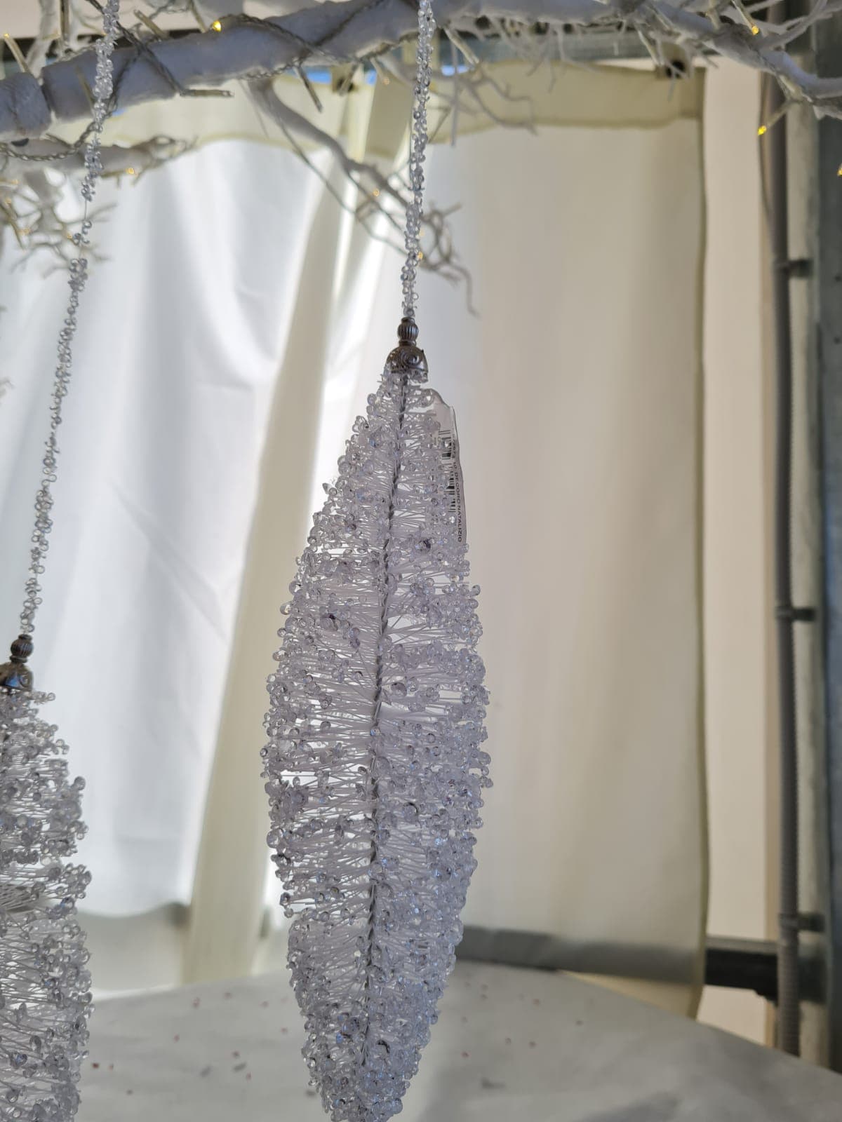 Pendaglio per Albero di Natale fuso di vetro trasparente da Ø30 cm - 2