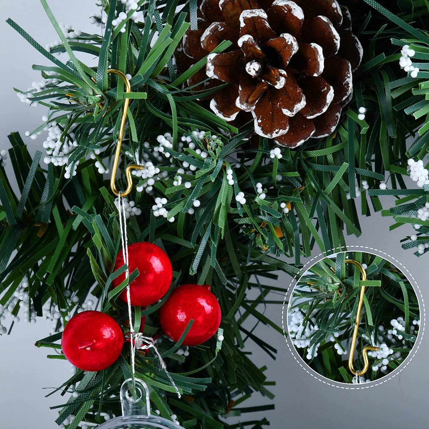 Ganci Oro in PVC per Palline albero di natale 40 pezzi - 3