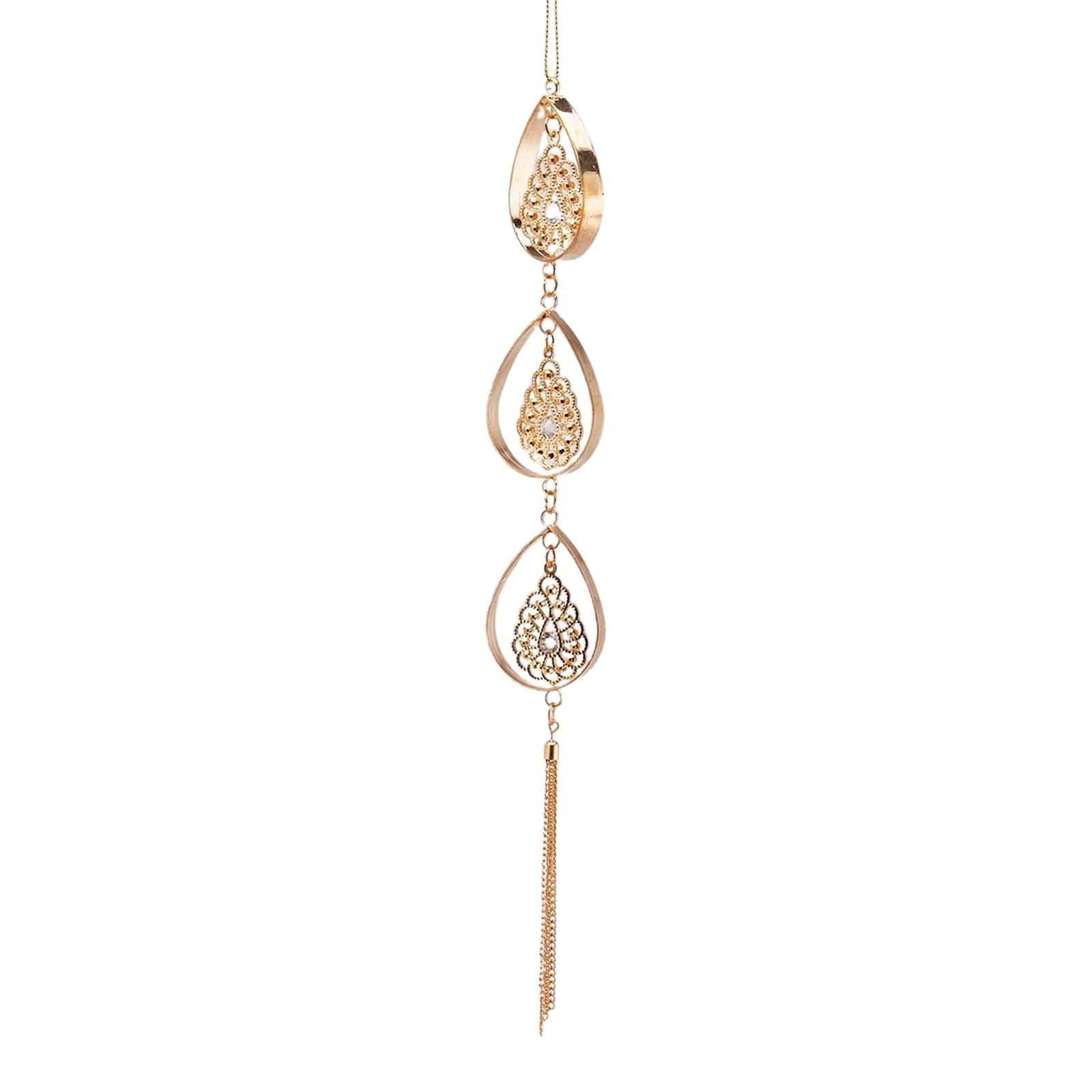 Pendaglio natalizio Gemma Oro, pallina per albero di natale h 28 cm - 4