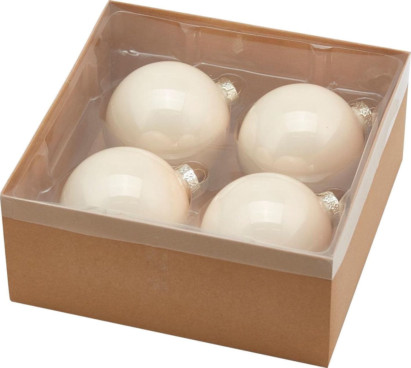 Palline in vetro per albero di natale Champagne, pendaglio specchiato Tinta unita - 2