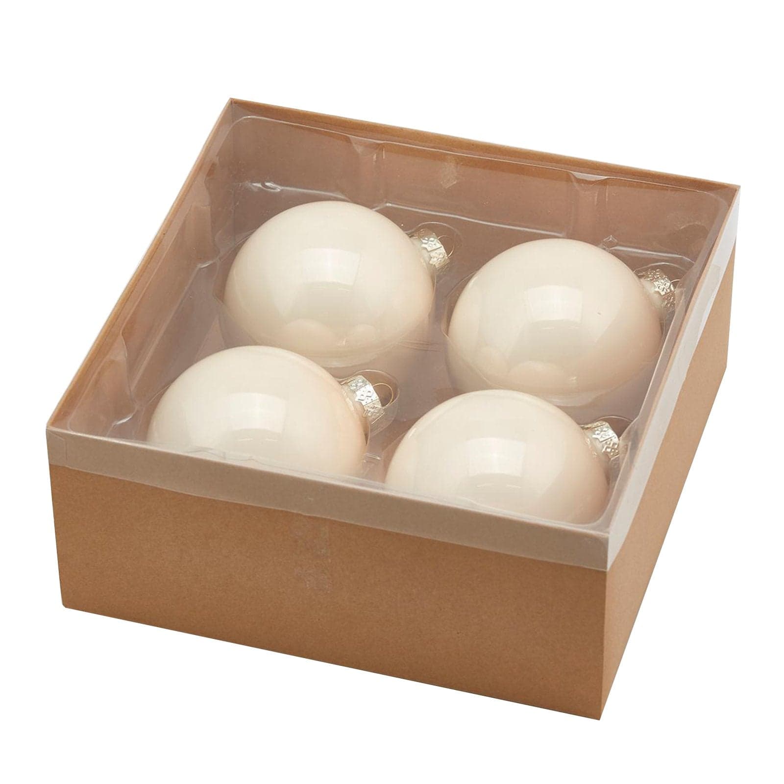 Palline in vetro per albero di natale Champagne, pendaglio specchiato Tinta unita - 2