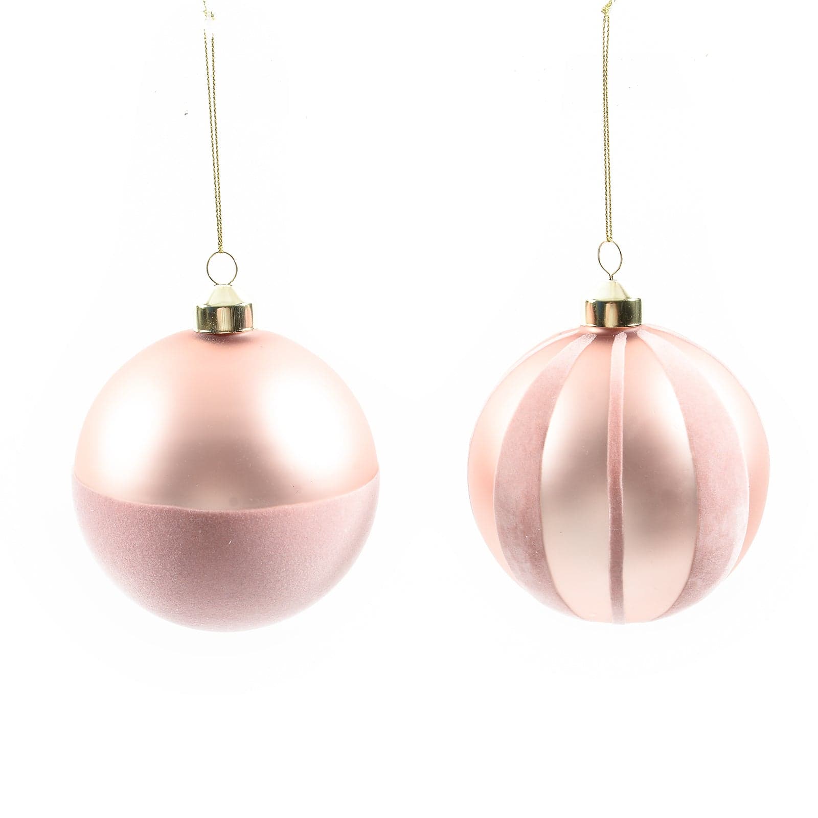 Pallina per albero di Natale in vetro pink pendaglio con decorazione - 2