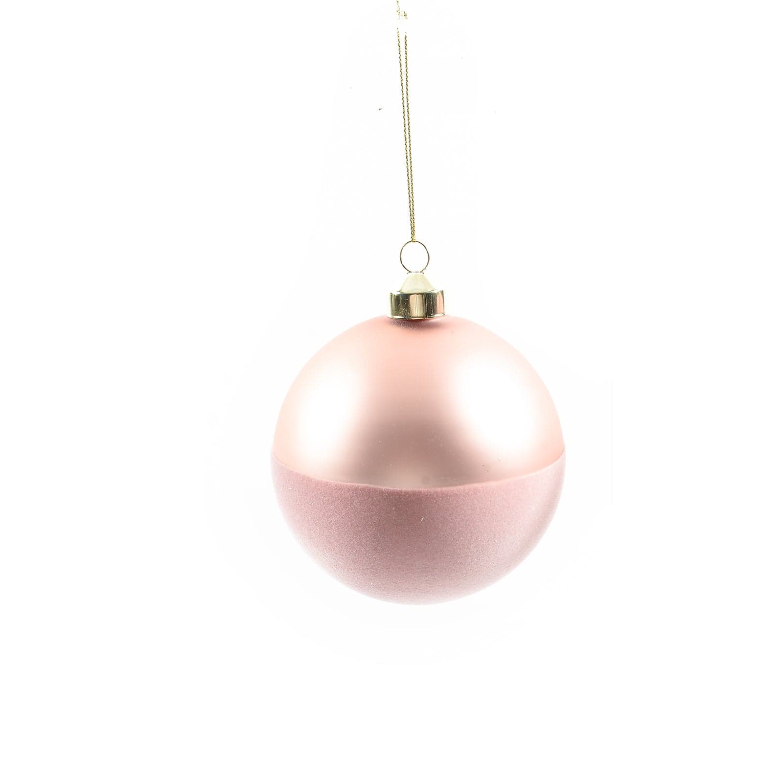 Pallina per albero di Natale in vetro pink pendaglio con decorazione - 4