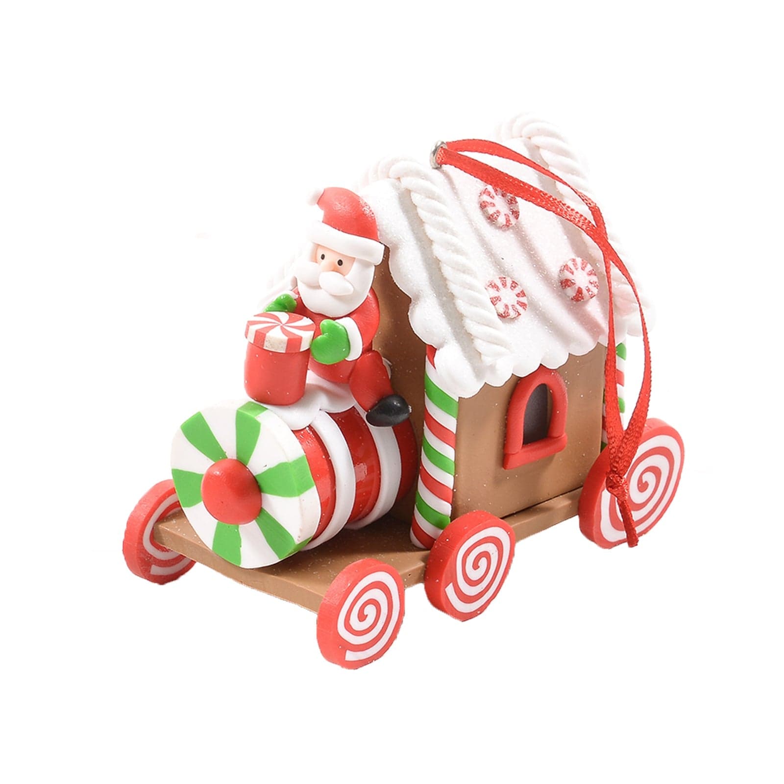 Pendente in resina natalizio  per Albero di Natale, Treno h 8 cm - 2