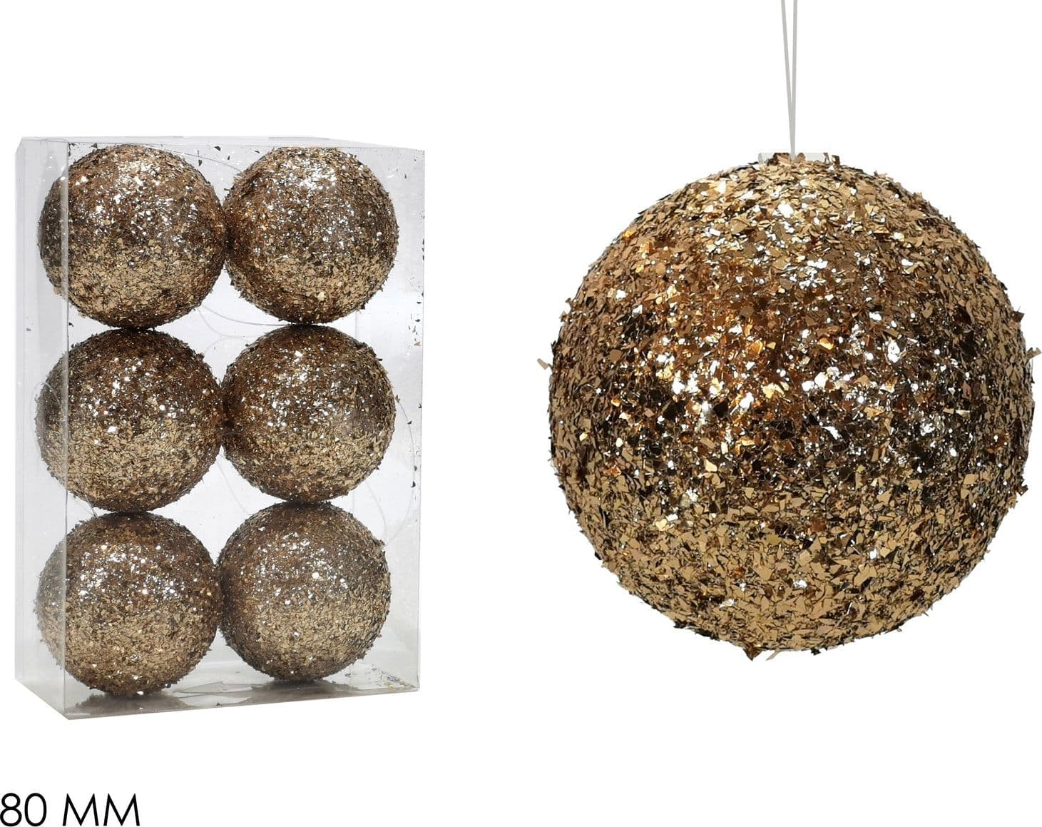 Palline "Foglie Champagne" per albero di Natale moderno ed elegante - 3