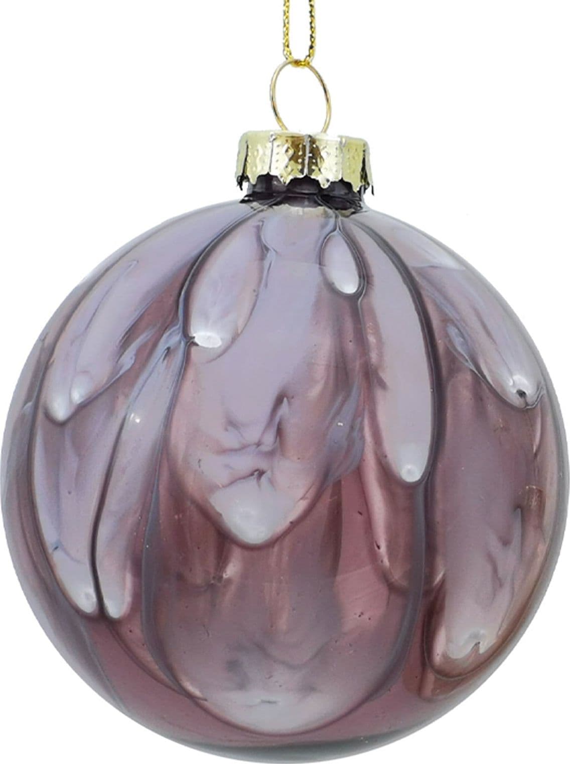 Palline in vetro "Glicine Mix" per albero di Natale moderno ed elegante 9 sfere da ø 10 cm - 4