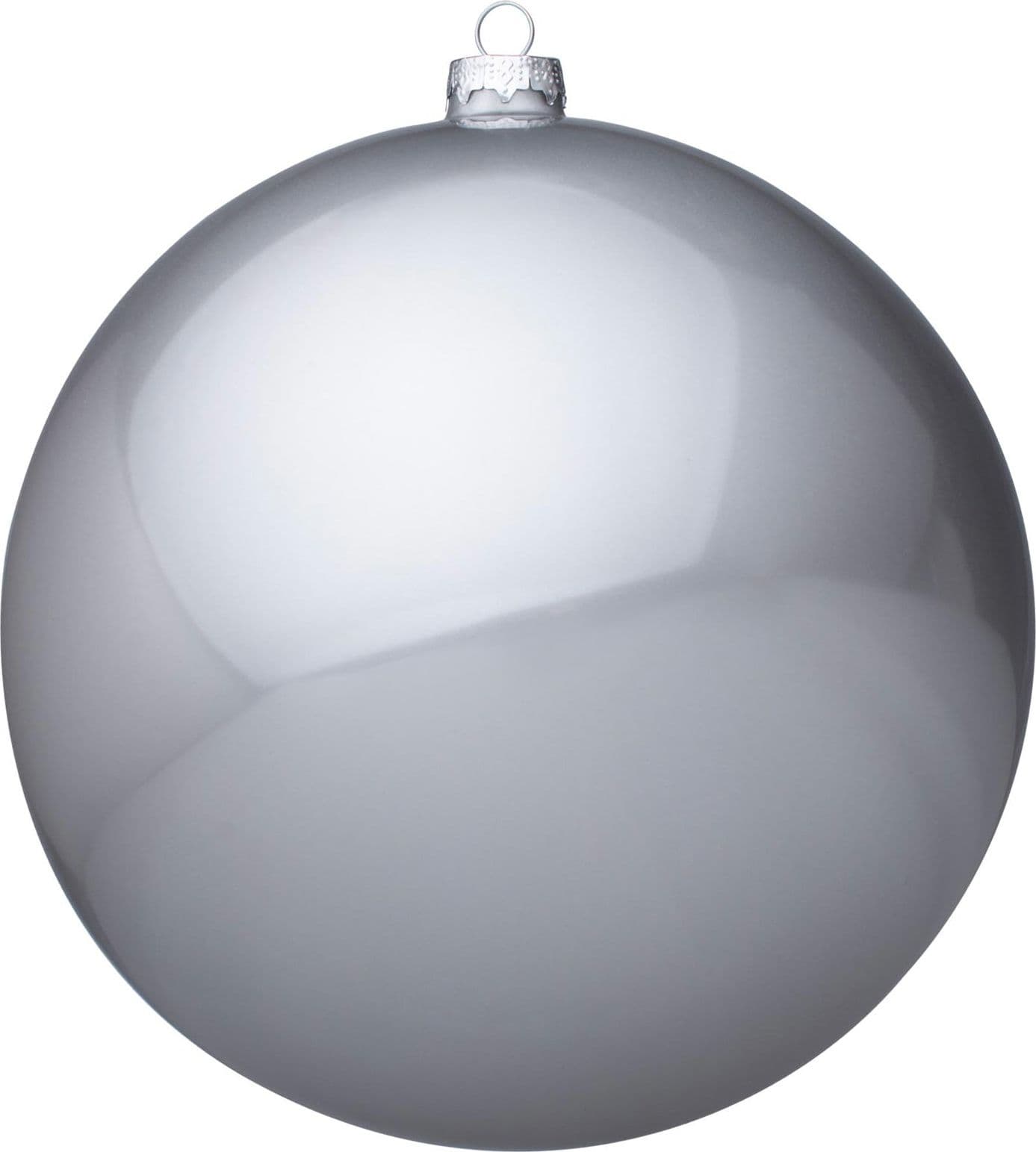 Palline per albero di Natale in vetro decorate color Argento Shimmer - 3