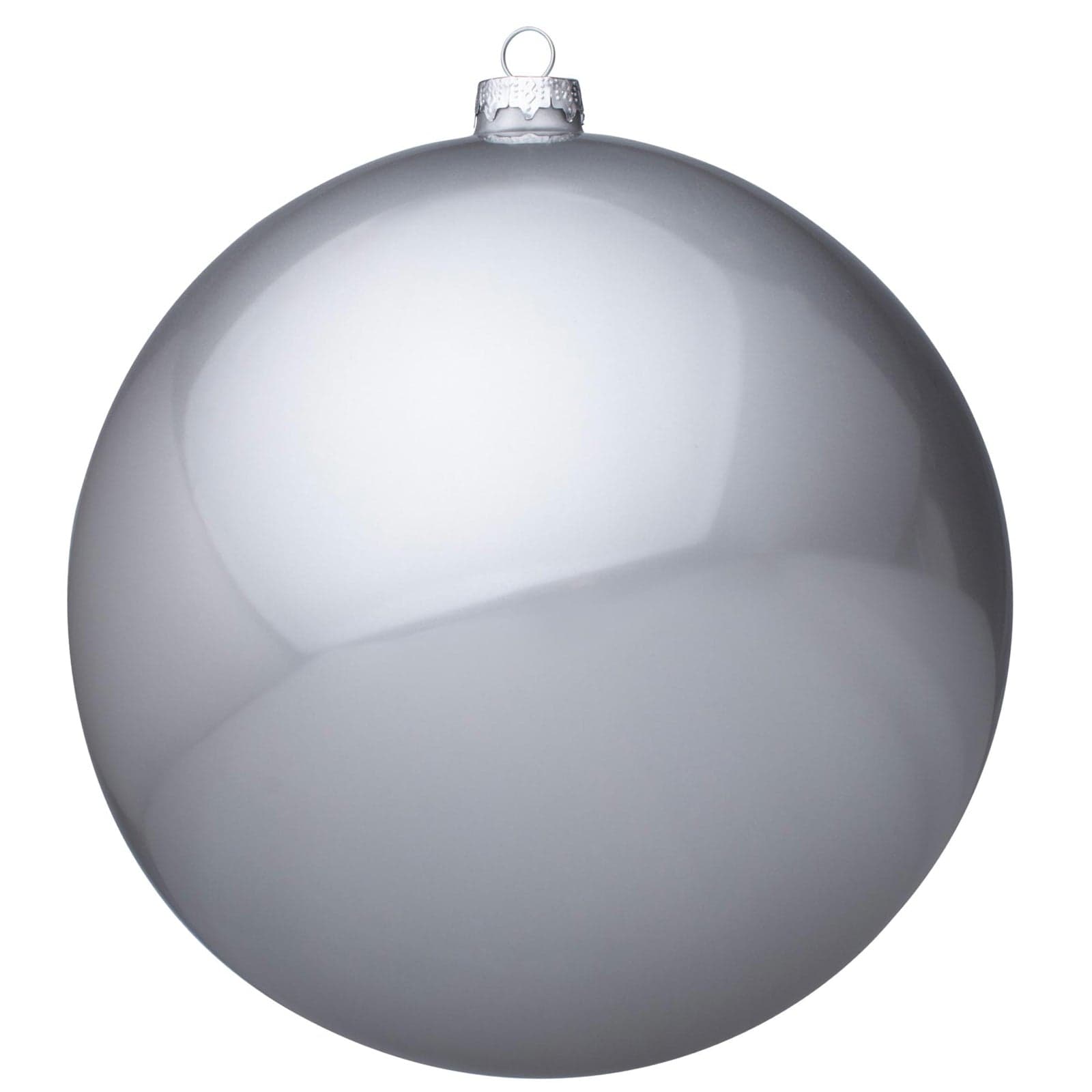 Palline per albero di Natale in vetro decorate color Argento Shimmer - 3