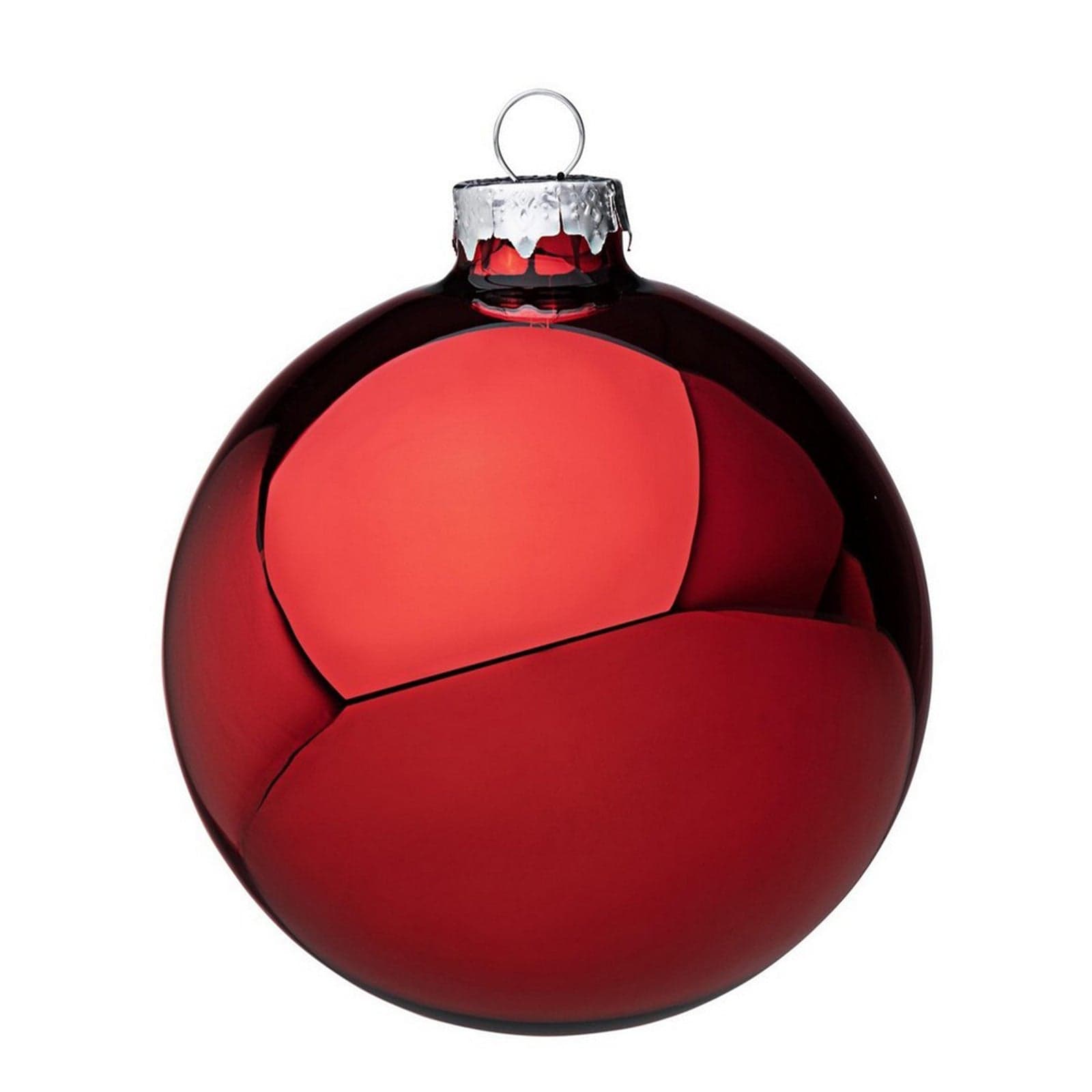 Palline per albero di natale in vetro Rosso Melograno Lucido pendaglio Tinta Unita - 3