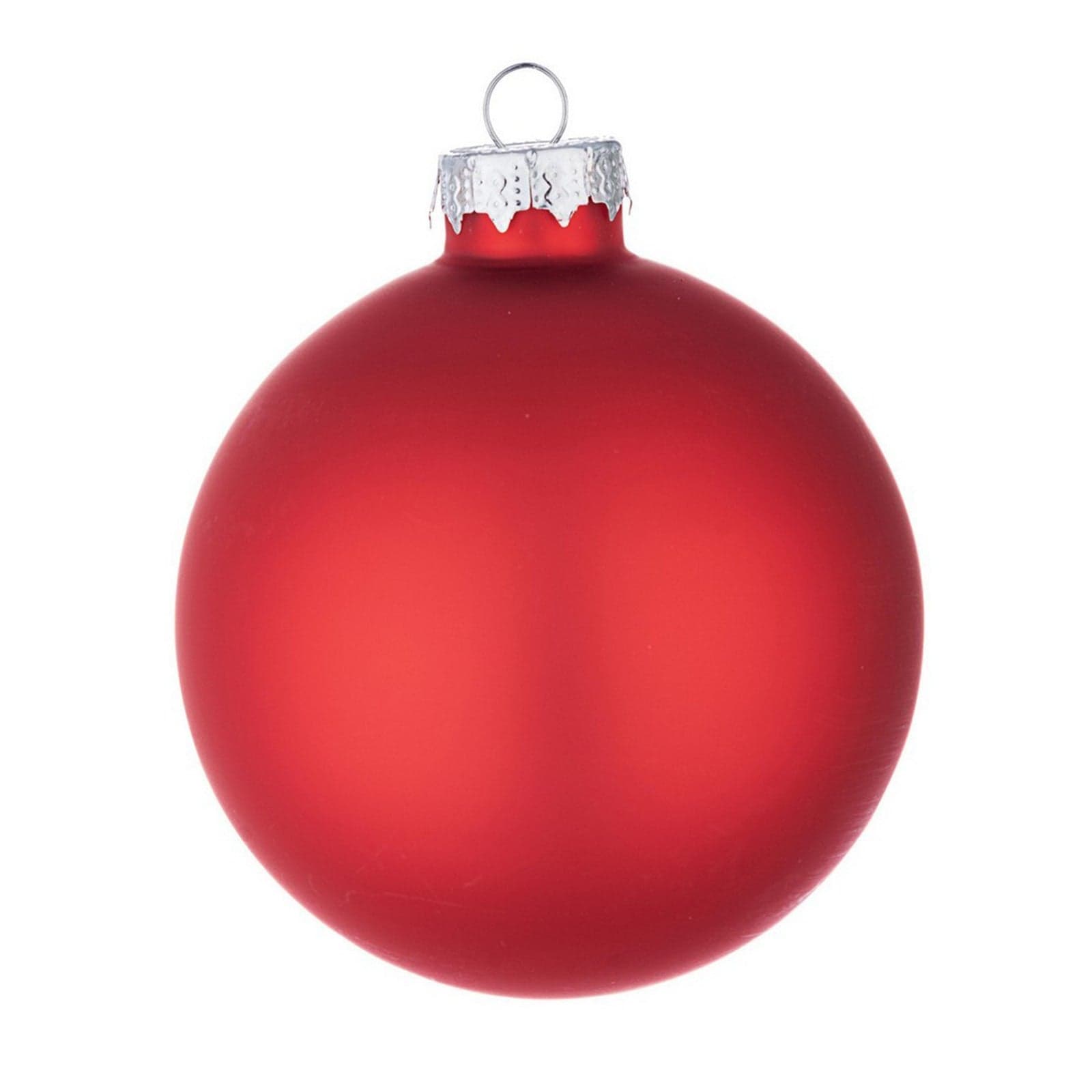 Palline per albero di natale in vetro Rosso Melograno Opaco da pendaglio Tinta Unita - 2
