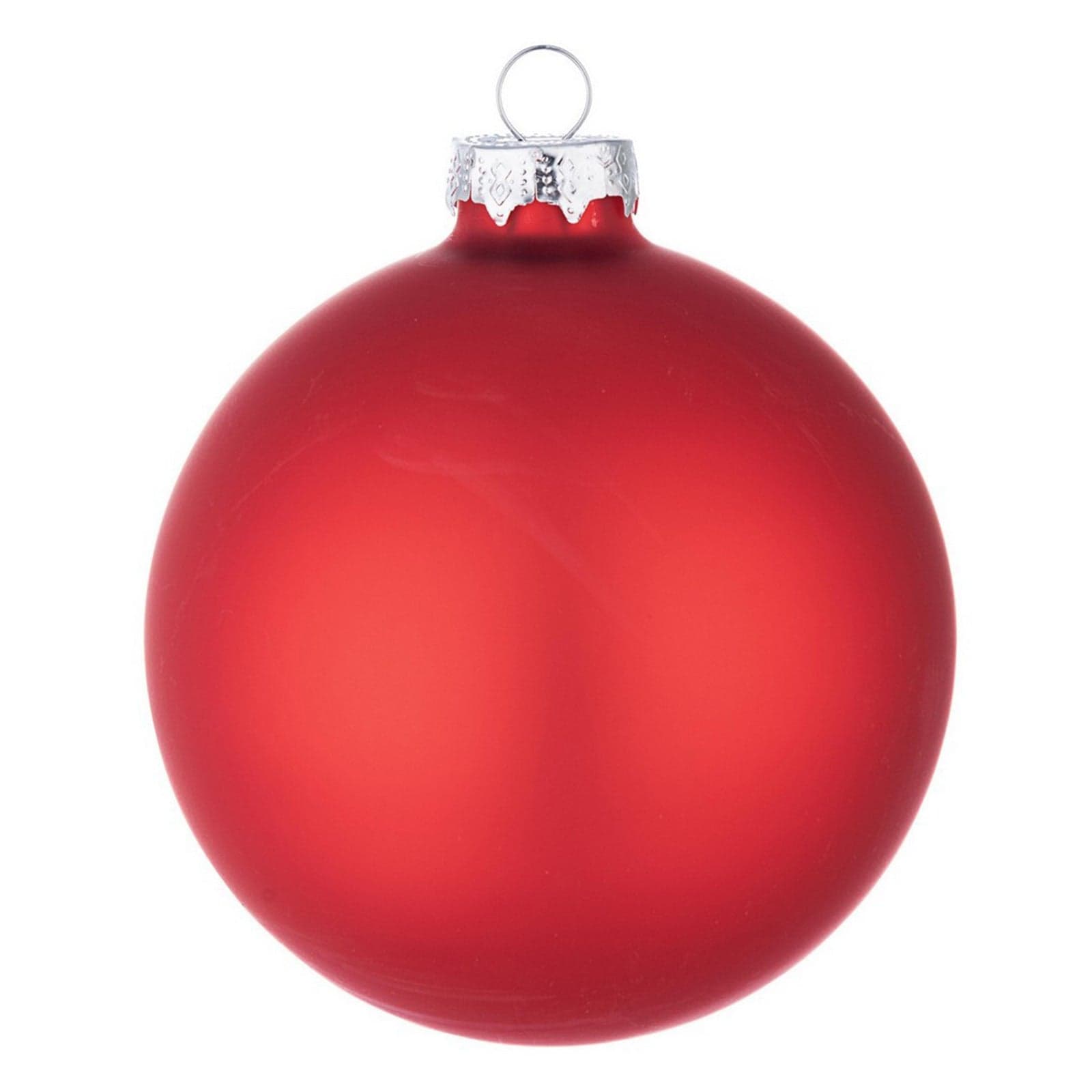 Palline per albero di natale in vetro Rosso Melograno Opaco da pendaglio Tinta Unita - 3