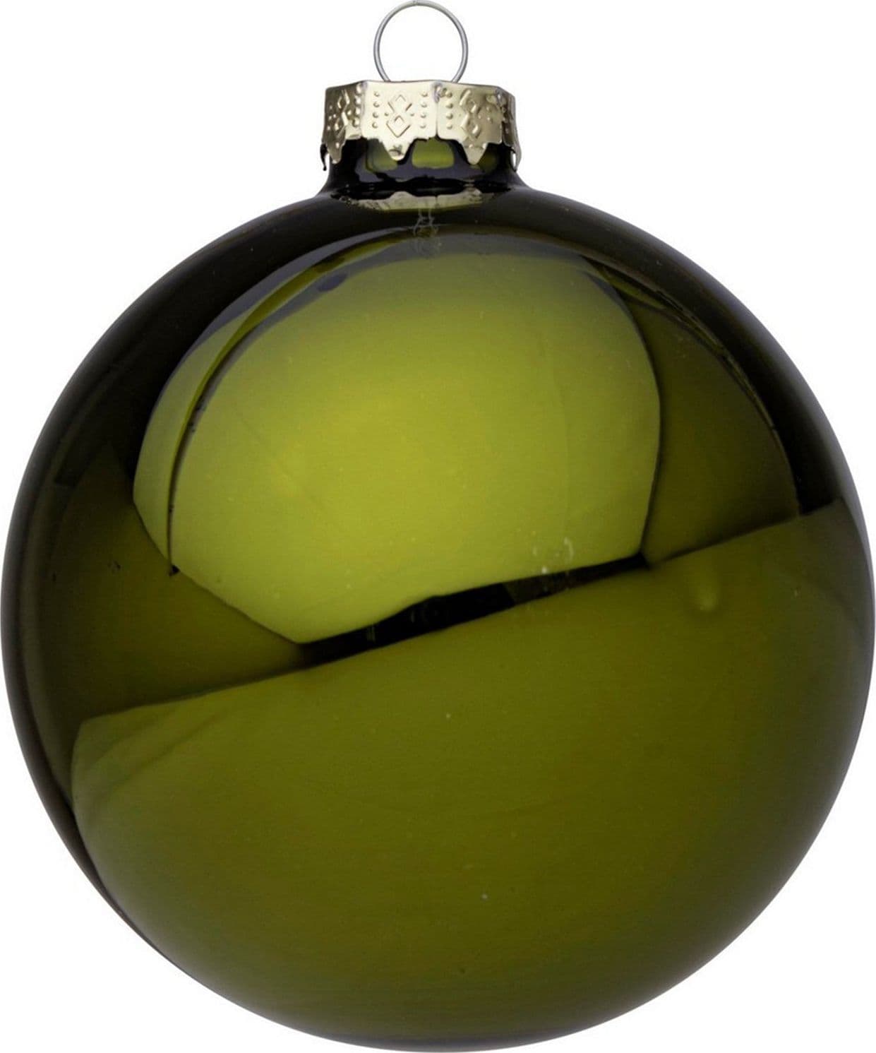 Palline per albero di natale in vetro Verde Lucido pendaglio Tinta Unita - 2