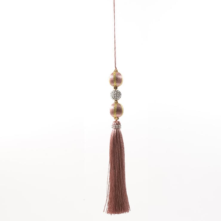 Pallina in velluto con Nappa per albero di natale sfera natalizia particolare h 26 cm - 3