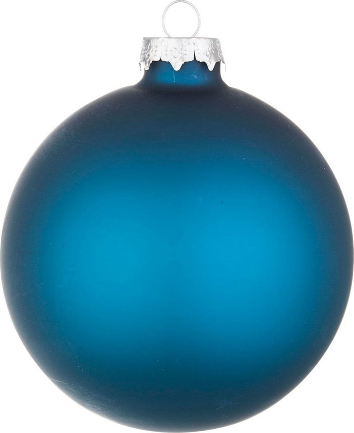 Palline per albero di natale in vetro Blu  Opaco pendaglio Tinta Unita - 2