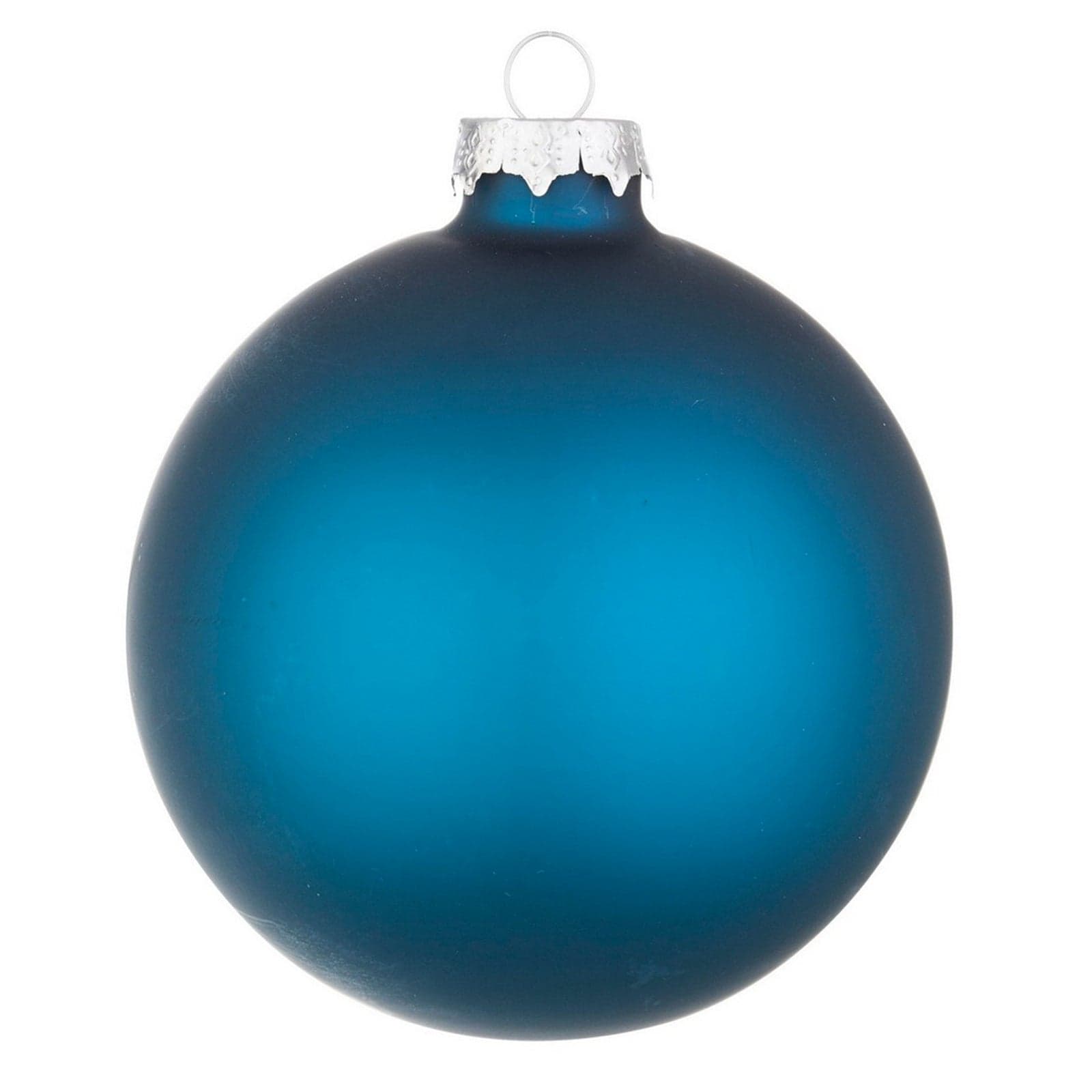 Palline per albero di natale in vetro Blu  Opaco pendaglio Tinta Unita - 2