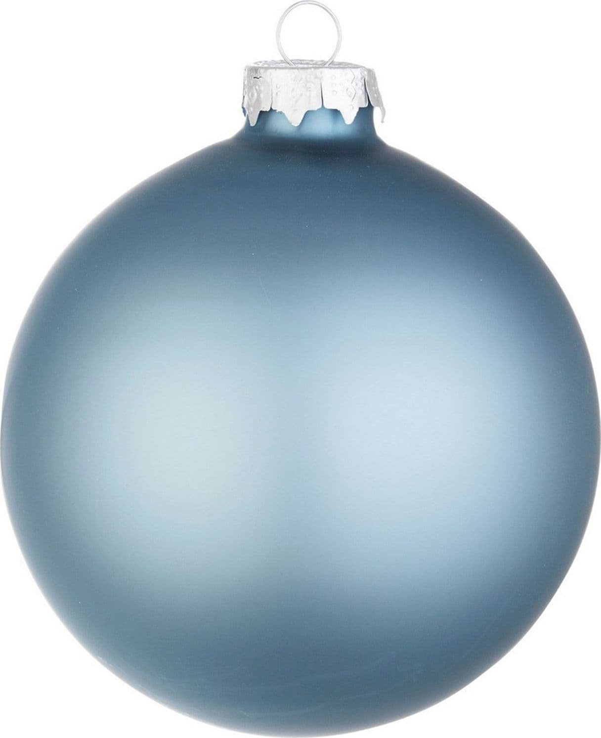 Palline per albero di natale in vetro Azzurro Opaco pendaglio Tinta Unita - 2