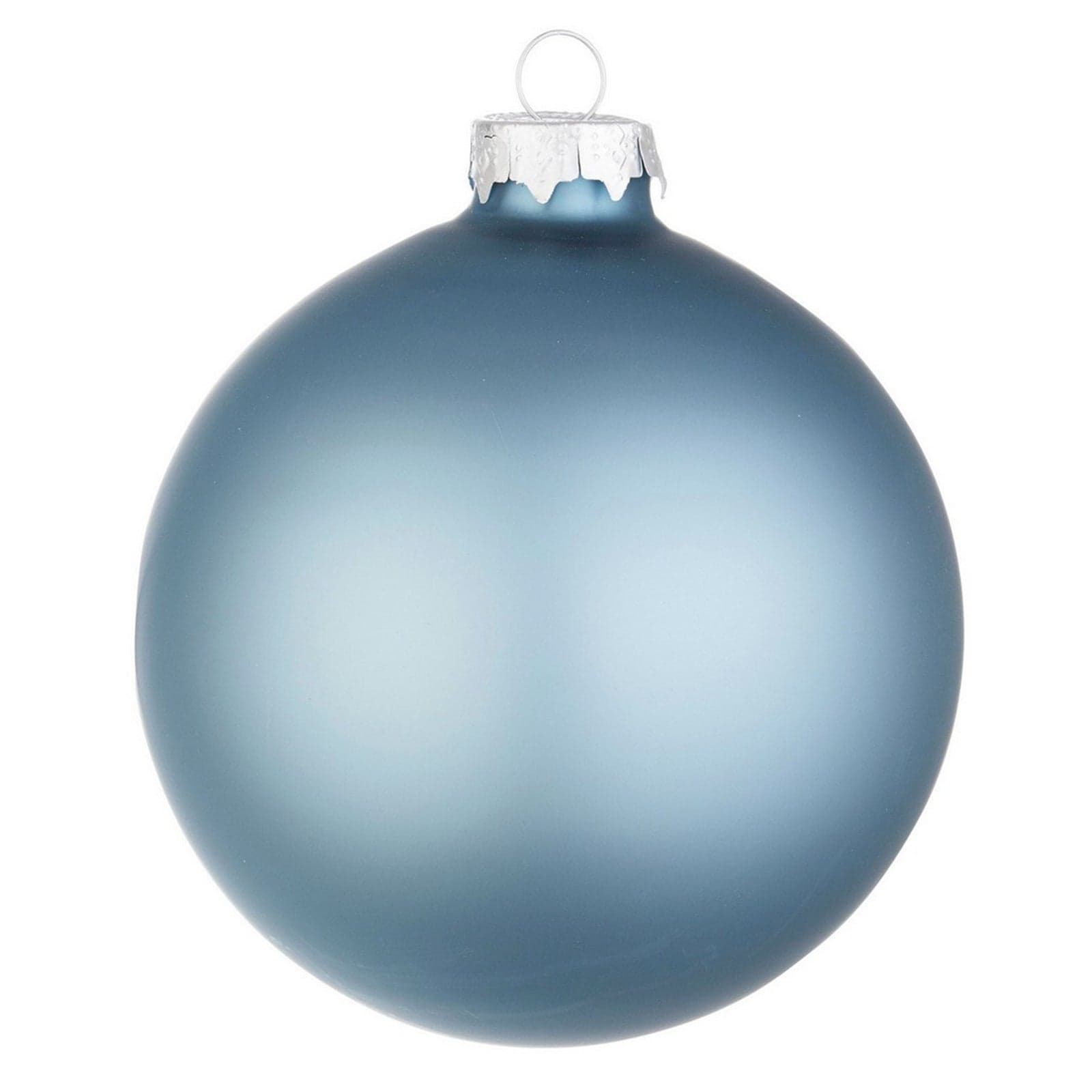 Palline per albero di natale in vetro Azzurro Opaco pendaglio Tinta Unita - 2