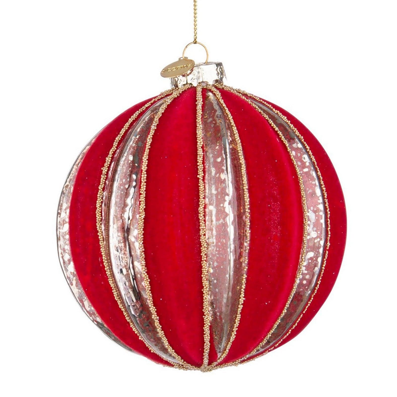 Palline per albero di natale in vetro Velours Rosso pendaglio Tinta Unita - 2
