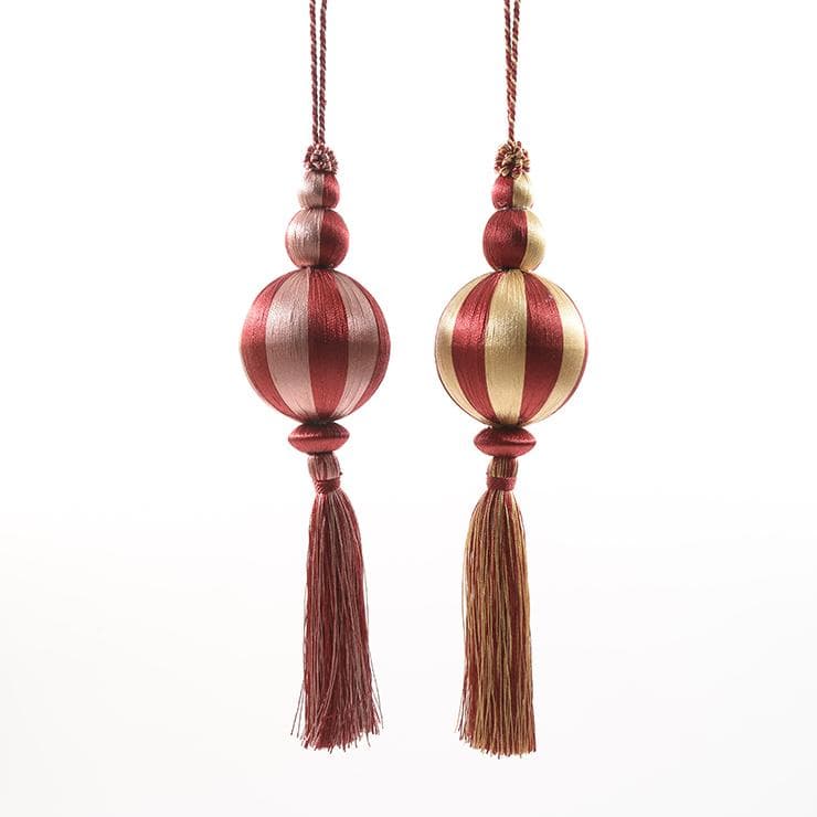 Pallina in velluto con Nappa per albero di natale sfera natalizia particolare h 36 cm - 3