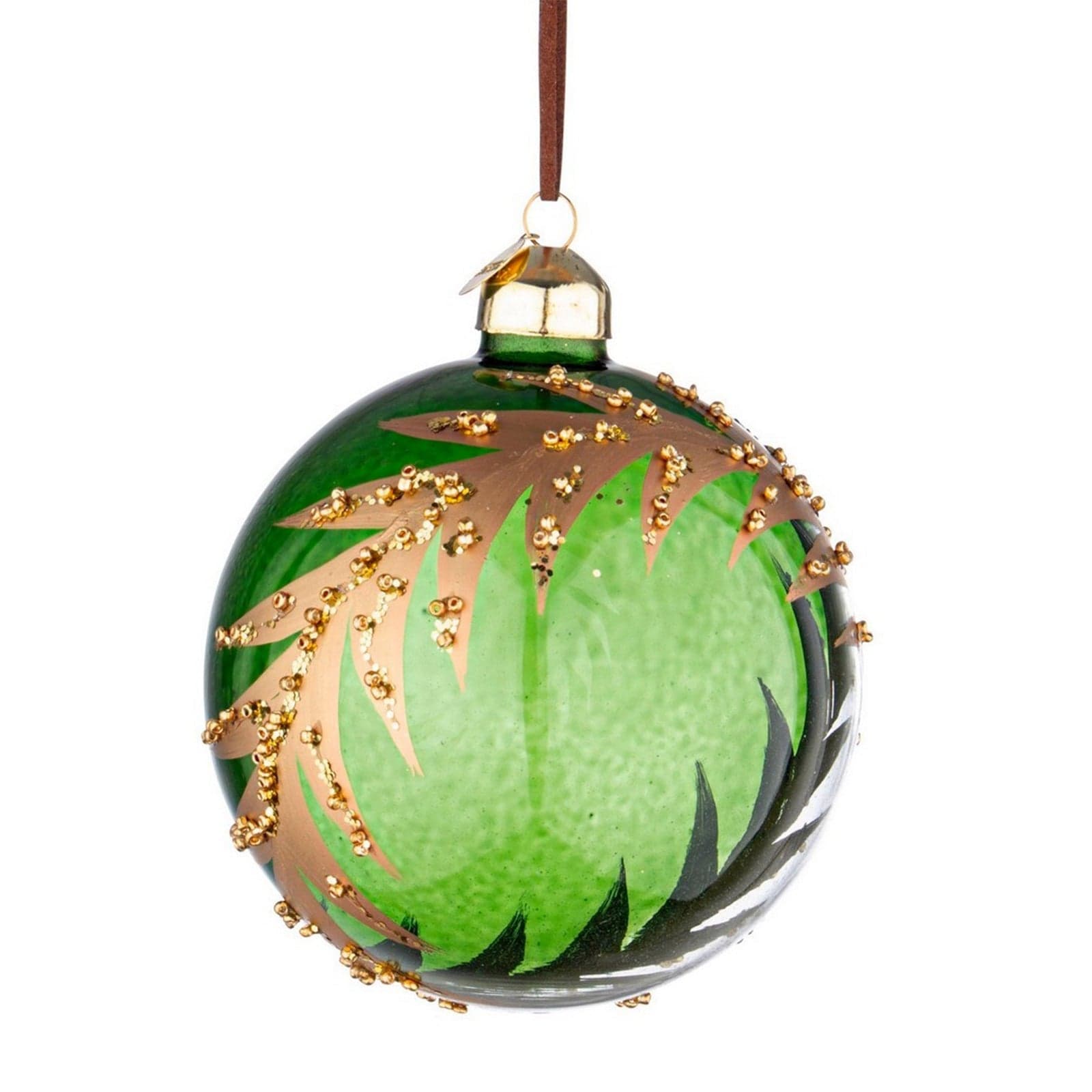 Palline per albero di natale in vetro Verde Trasparente pendaglio Tinta Unita - 2
