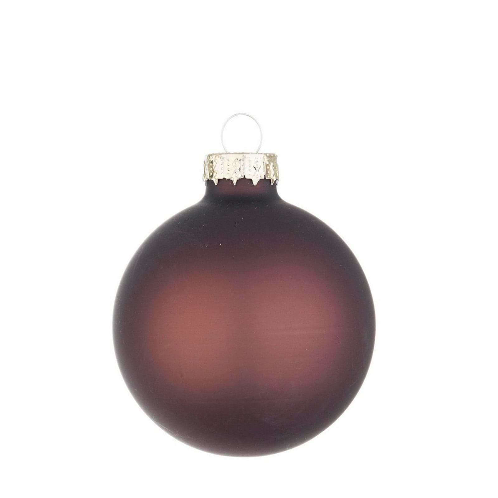 Palline per albero di natale in vetro Marrone Opaco Caldo da pendaglio Tinta Unita - 2
