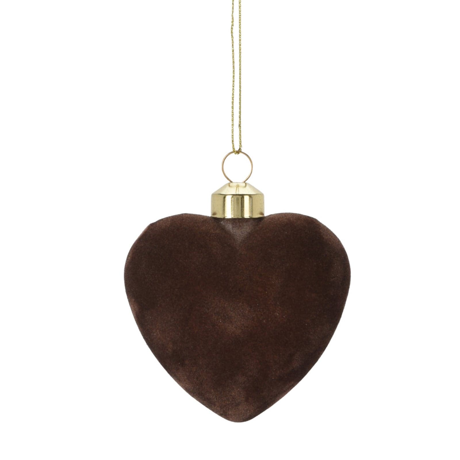12 Palline per albero di natale in velluto "Cuore" pendaglio Tinta Unita 8 cm - 3