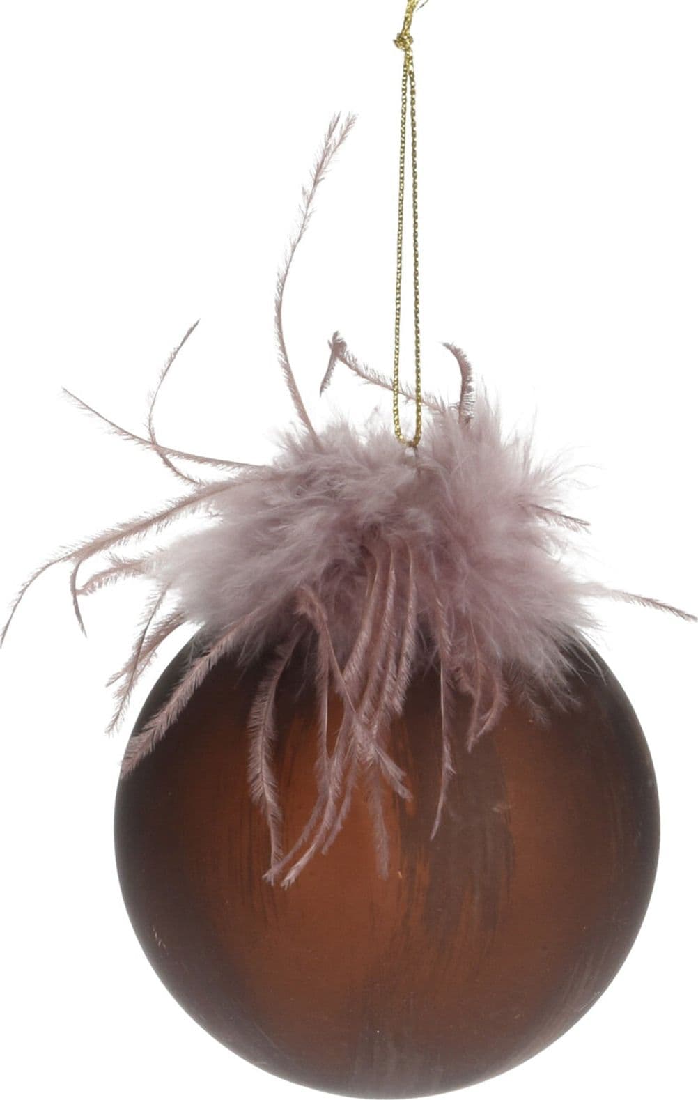 Palline per albero di natale con piume pendaglio decorato - 3