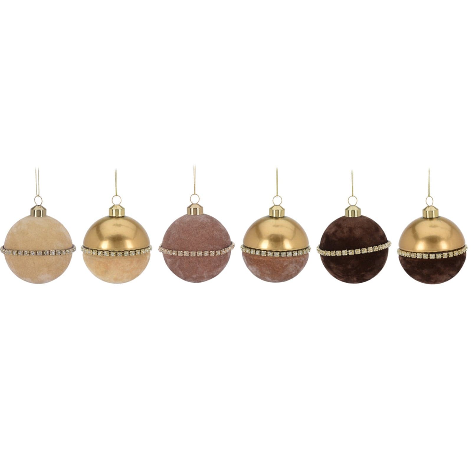 12 Palline per albero di natale in velluto pendaglio Tinta Unita 8 cm - 3