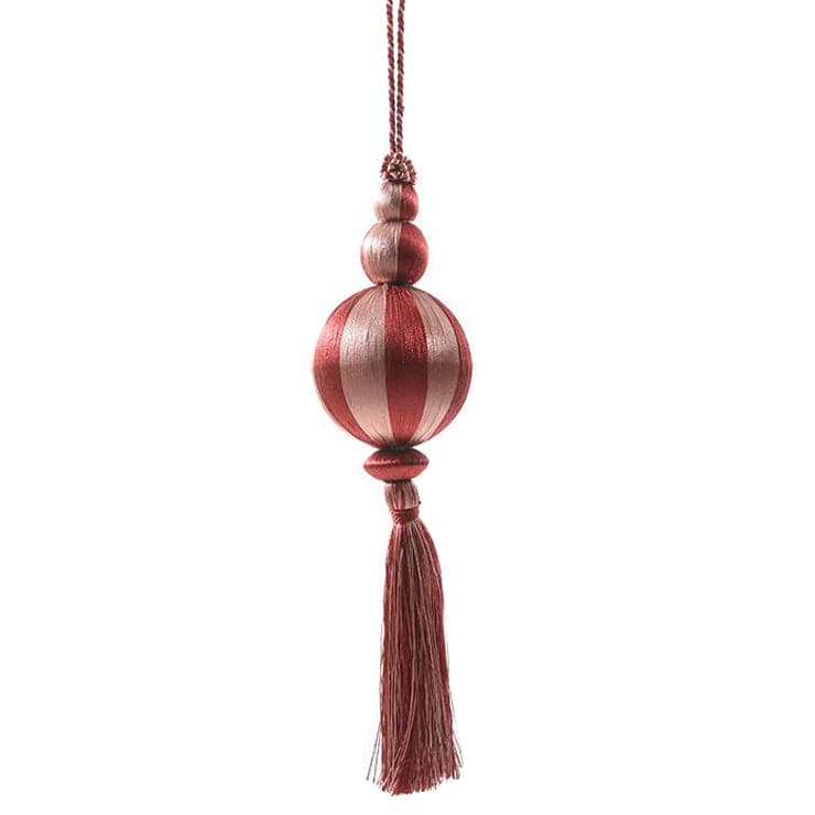 Pallina in velluto con Nappa per albero di natale sfera natalizia particolare h 33 cm - 2