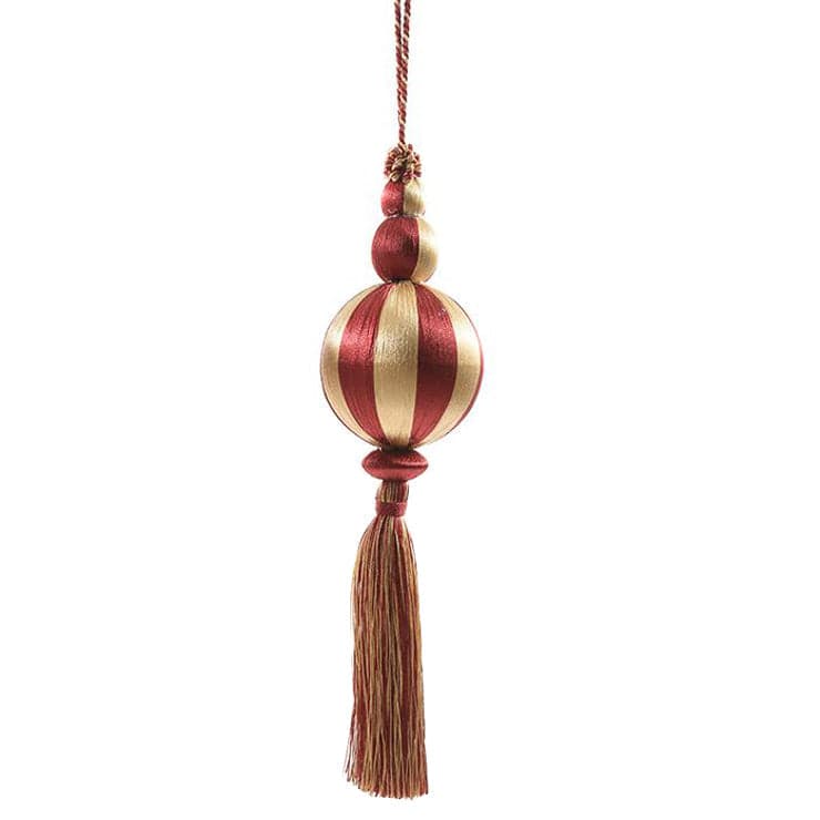 Pallina in velluto con Nappa per albero di natale sfera natalizia particolare h 33 cm - 3