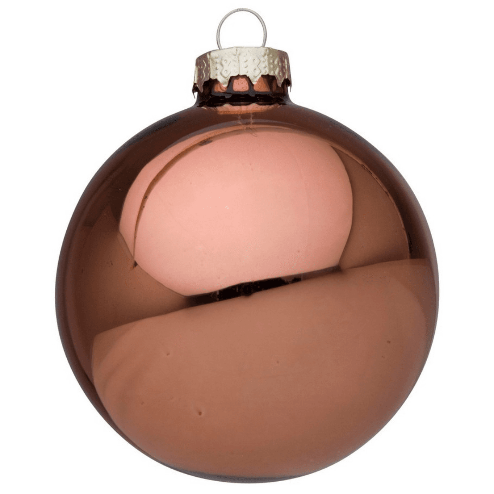 Palline in vetro "Argilla Lucido" tinta unita per albero di Natale moderno - 3