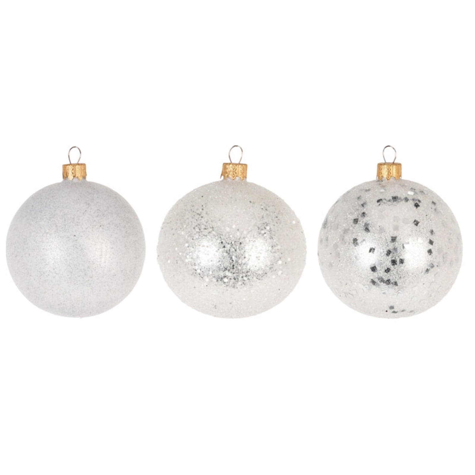 12 palline per albero di natale in vetro da Ø 8 cm pendaglio decorato - 2
