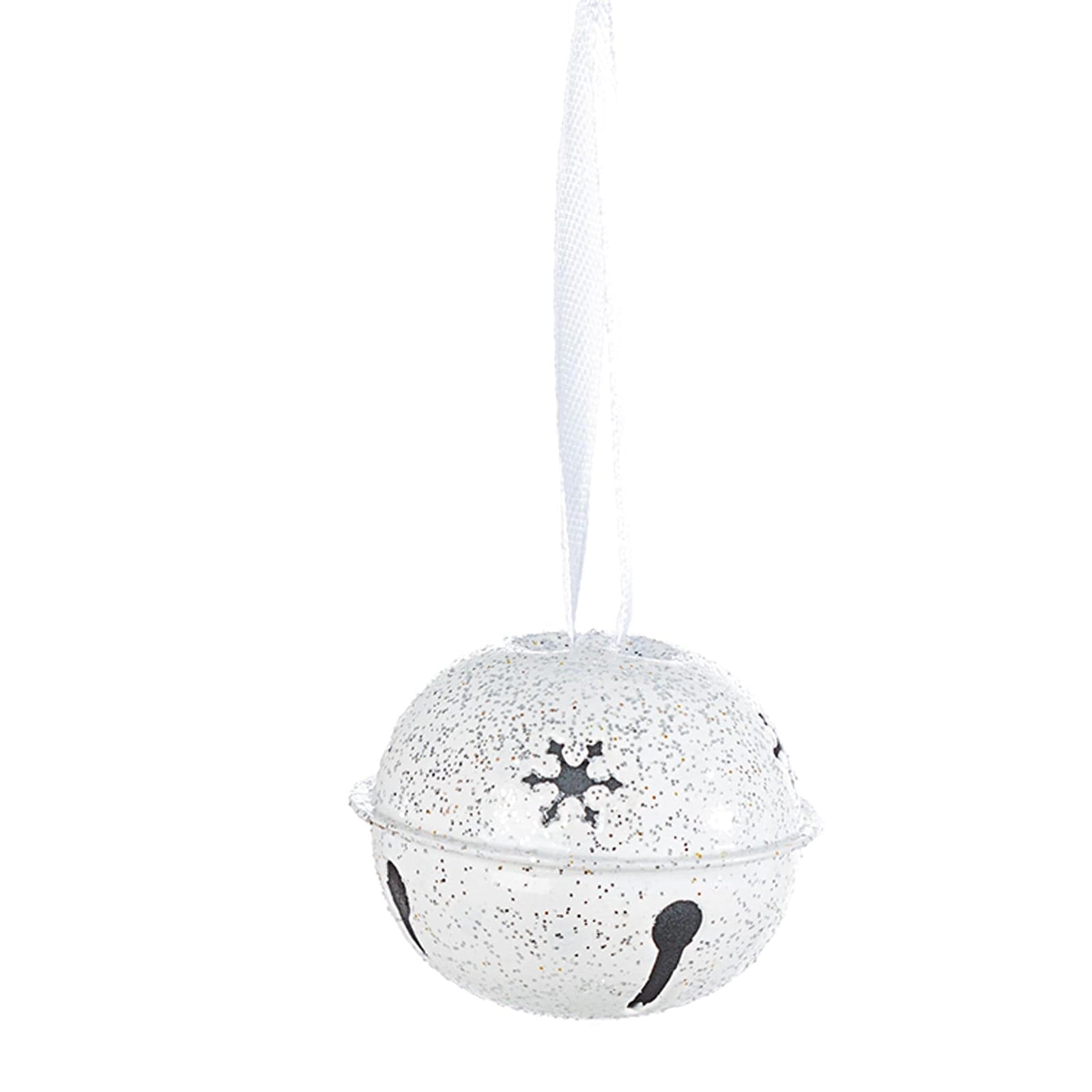 Palline a campanello "Karis" bianco e oro in metallo confezione da 6 pezzi - 2