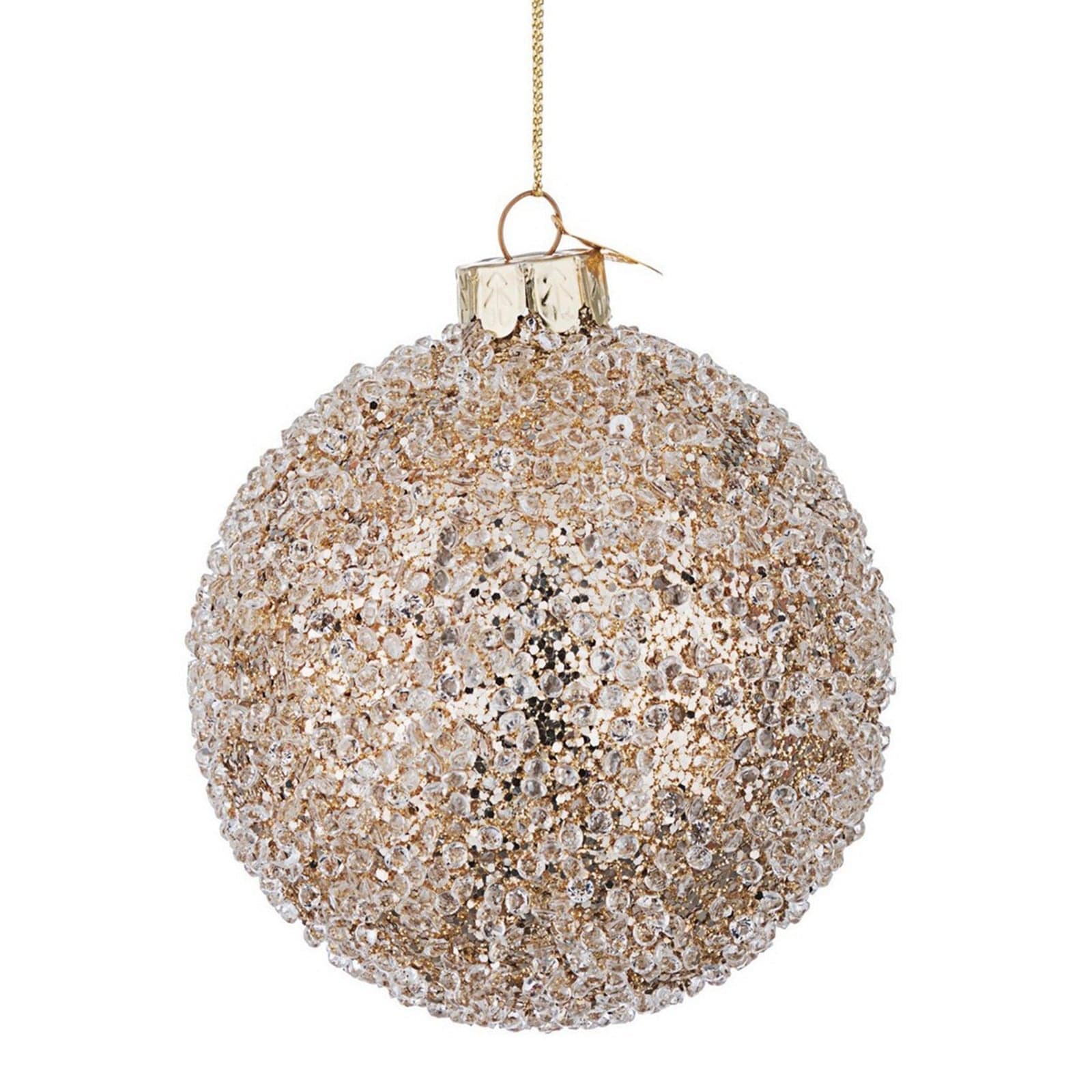 Palline in vetro "Oro Symphony" per albero di Natale moderno ed elegante - 3