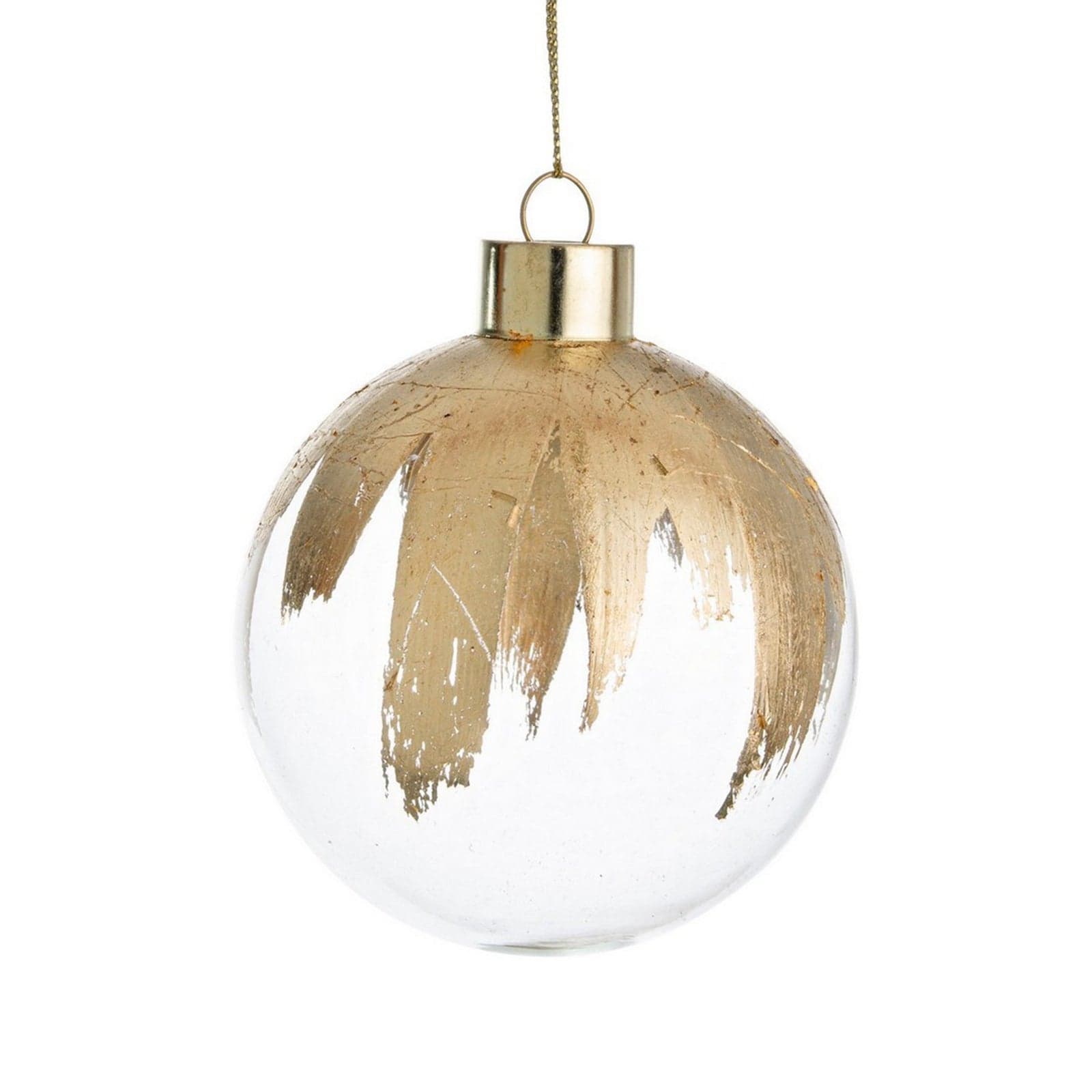 Palline in vetro "Bianco Antichizzato" per albero di Natale moderno ed elegante - 3