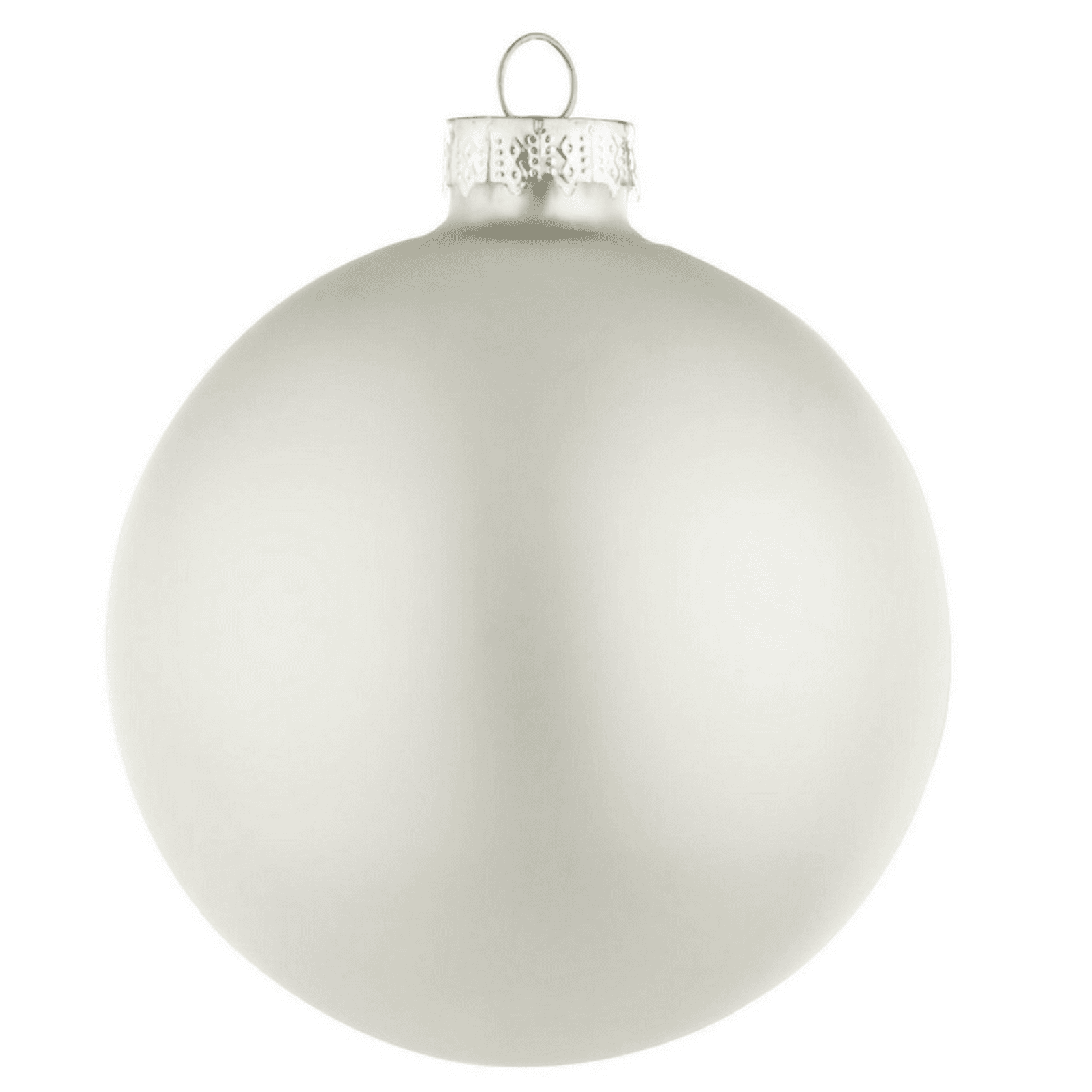 Palline in vetro "Bianco Opaco" tinta unita per albero di Natale moderno - 5