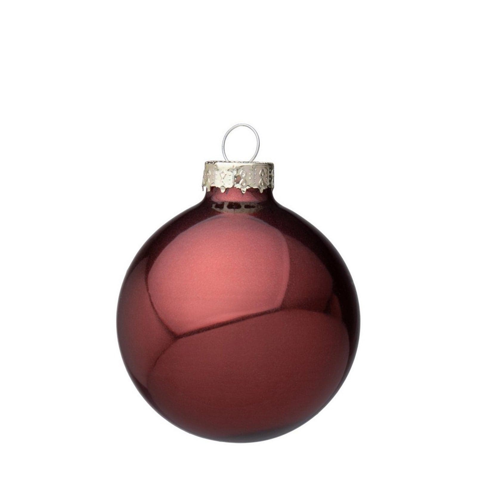 Palline in vetro "Cognac Shimmer" tinta unita per albero di Natale moderno - 3