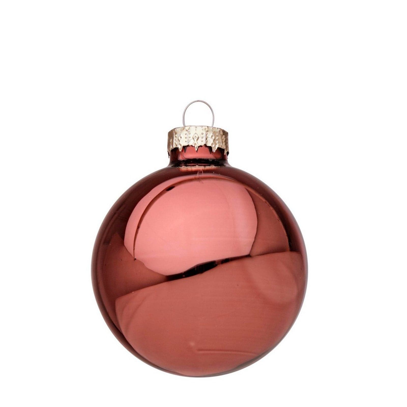 Palline in vetro "Bossa Nova Lucido" tinta unita per albero di Natale moderno - 3