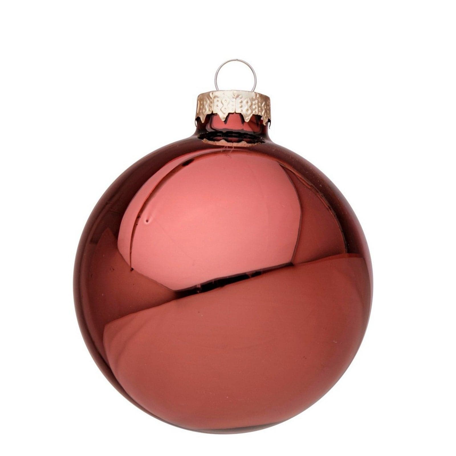 Palline in vetro "Bossa Nova Lucido" tinta unita per albero di Natale moderno - 4