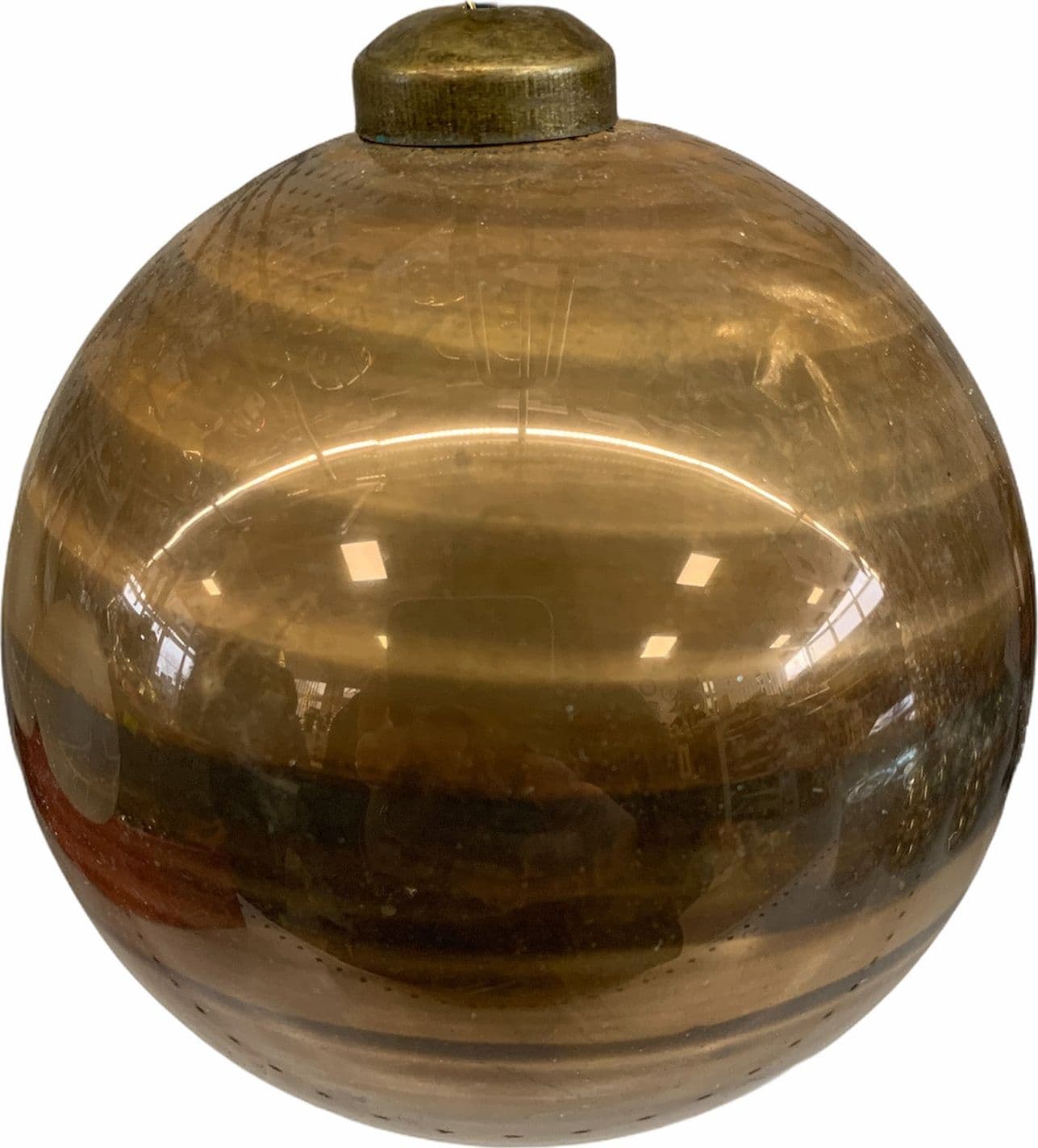 Palline natalizie "Giove" in vetro da Ø 10 cm, Pendaglio Tinta Unita, confezione da 4 palline - 3